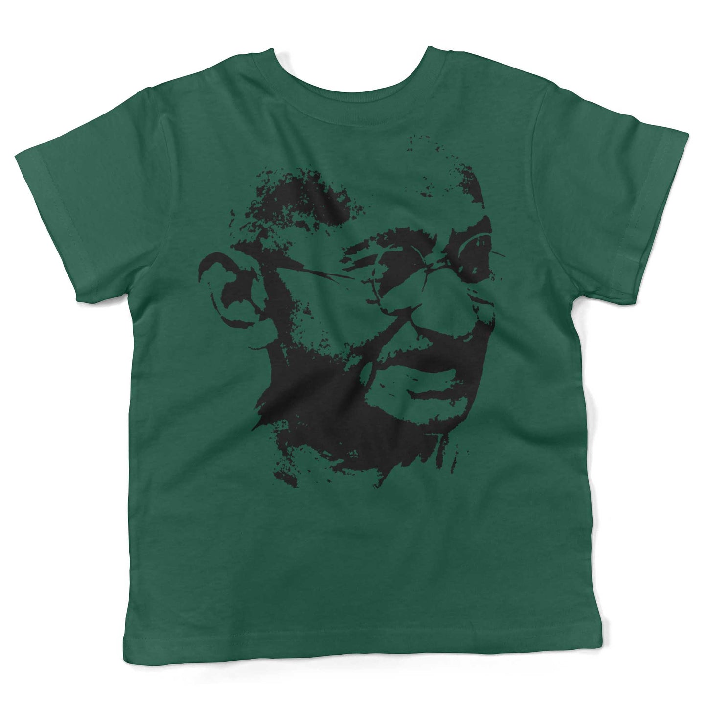 Mahatma Gandhi Be The Change Toddler Shirt-Kelly Green-2T
