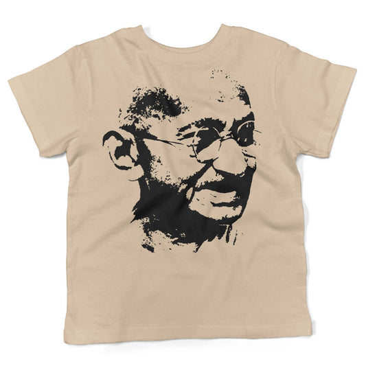 Mahatma Gandhi Be The Change Toddler Shirt-Organic Natural-2T