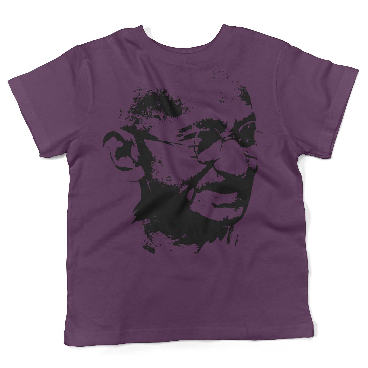 Mahatma Gandhi Be The Change Toddler Shirt-Organic Purple-2T