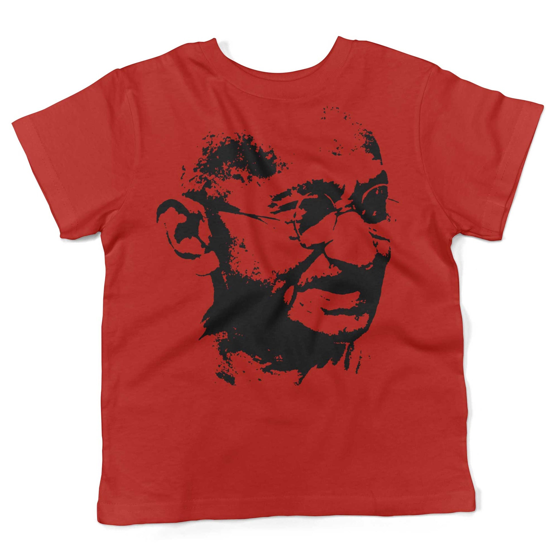 Mahatma Gandhi Be The Change Toddler Shirt-Red-2T