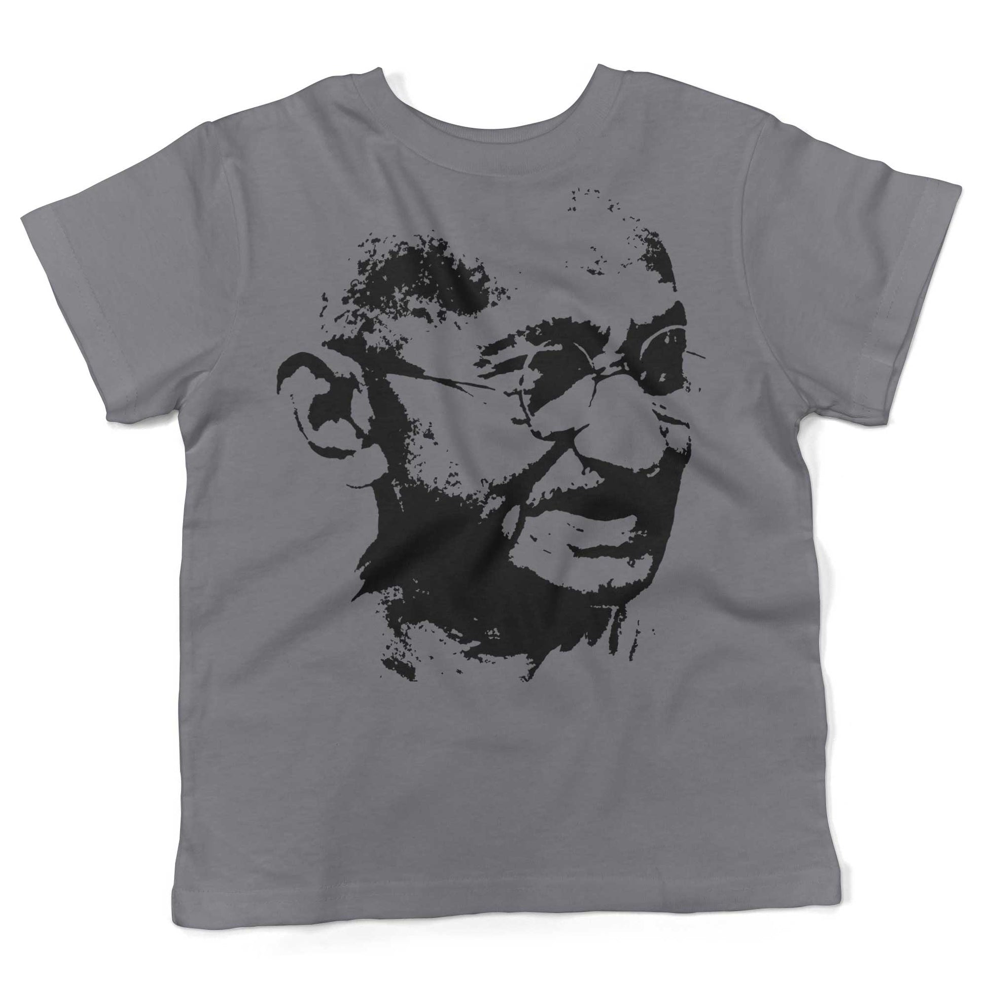 Mahatma Gandhi Be The Change Toddler Shirt-Slate-2T
