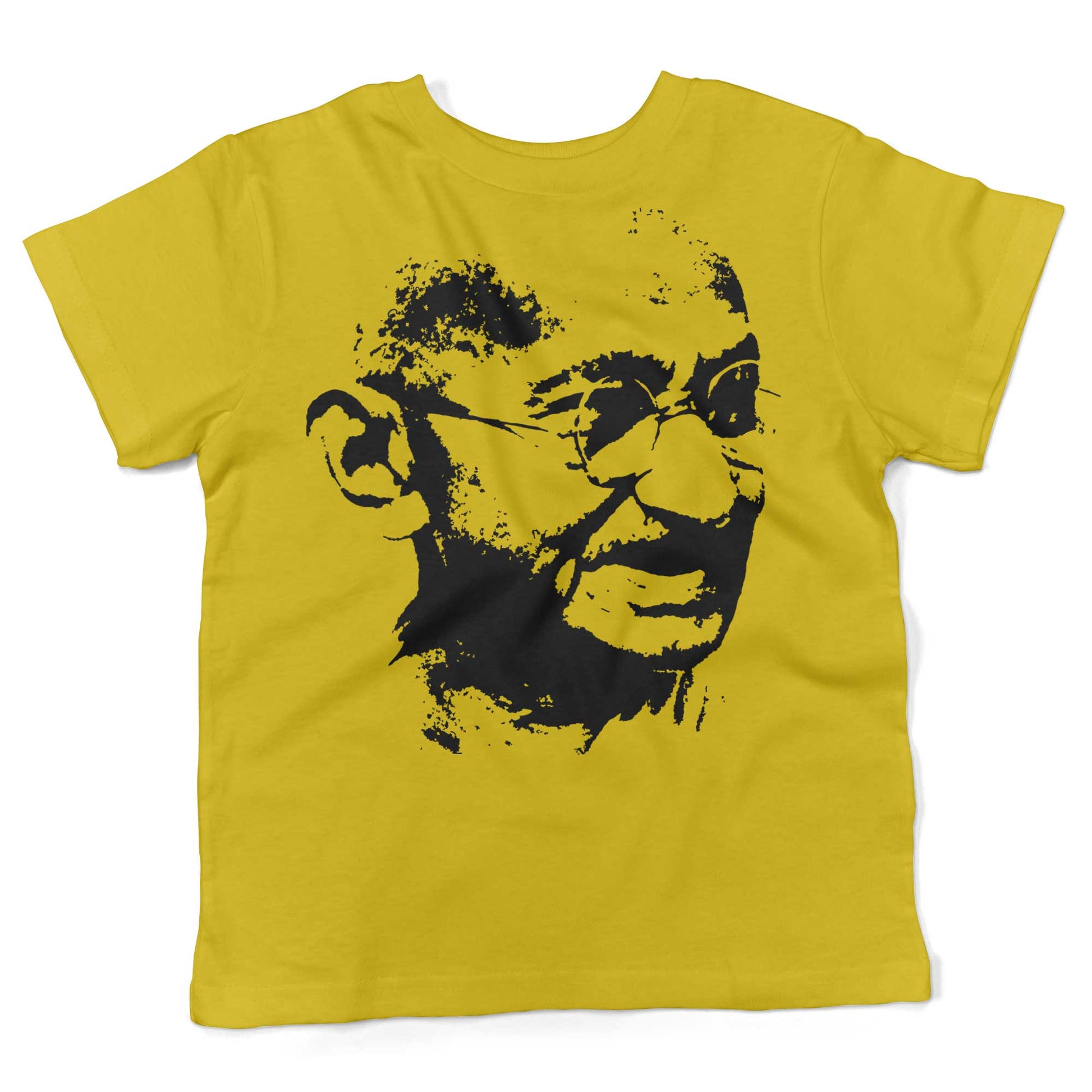 Mahatma Gandhi Be The Change Toddler Shirt-Sunshine Yellow-2T