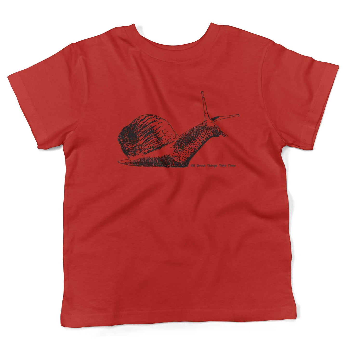 All Great Things Take Time Toddler Shirt-Red-2T