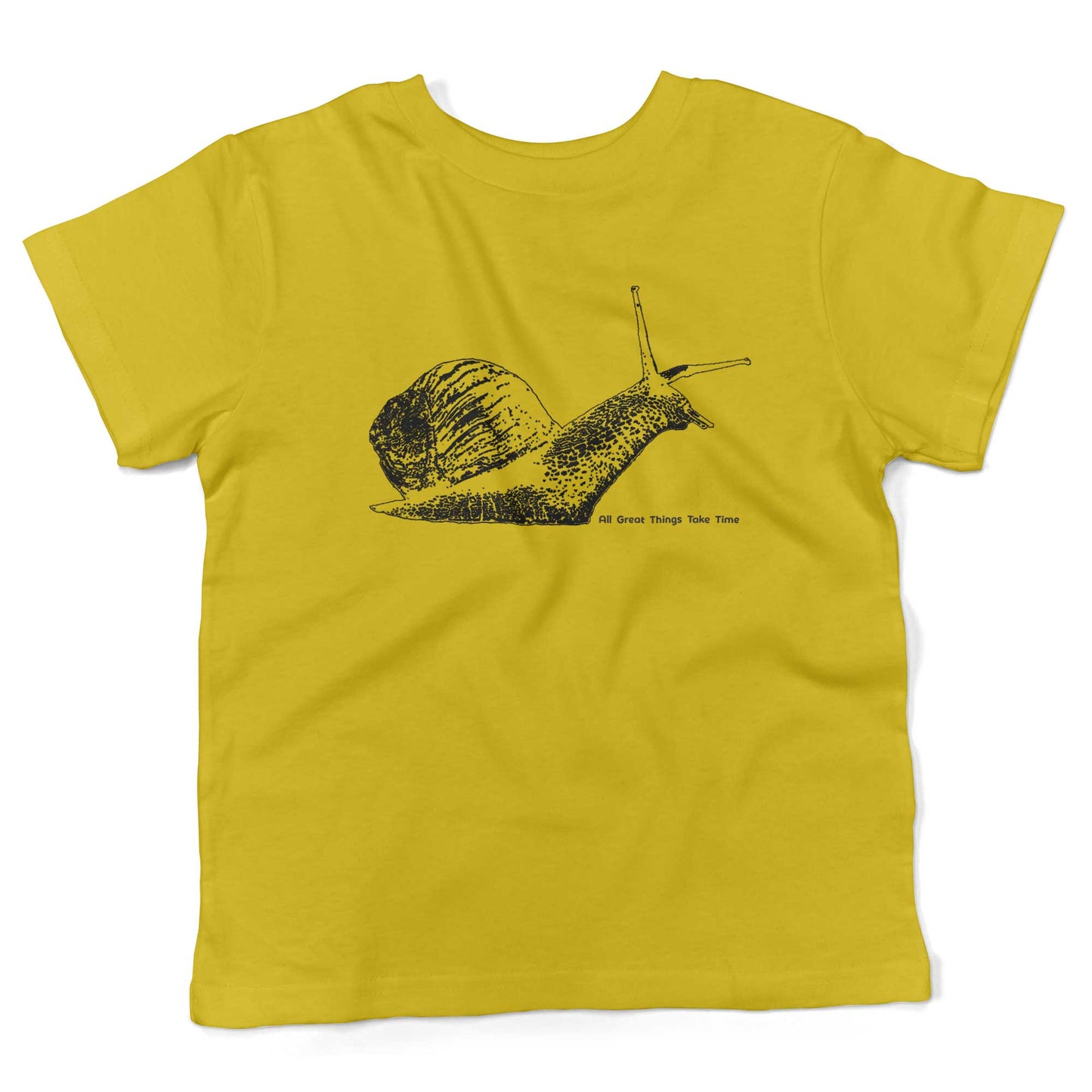 All Great Things Take Time Toddler Shirt-Sunshine Yellow-2T
