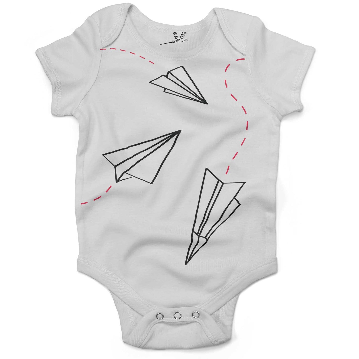 Paper Airplanes Infant Bodysuit or Raglan Baby Tee-White-3-6 months