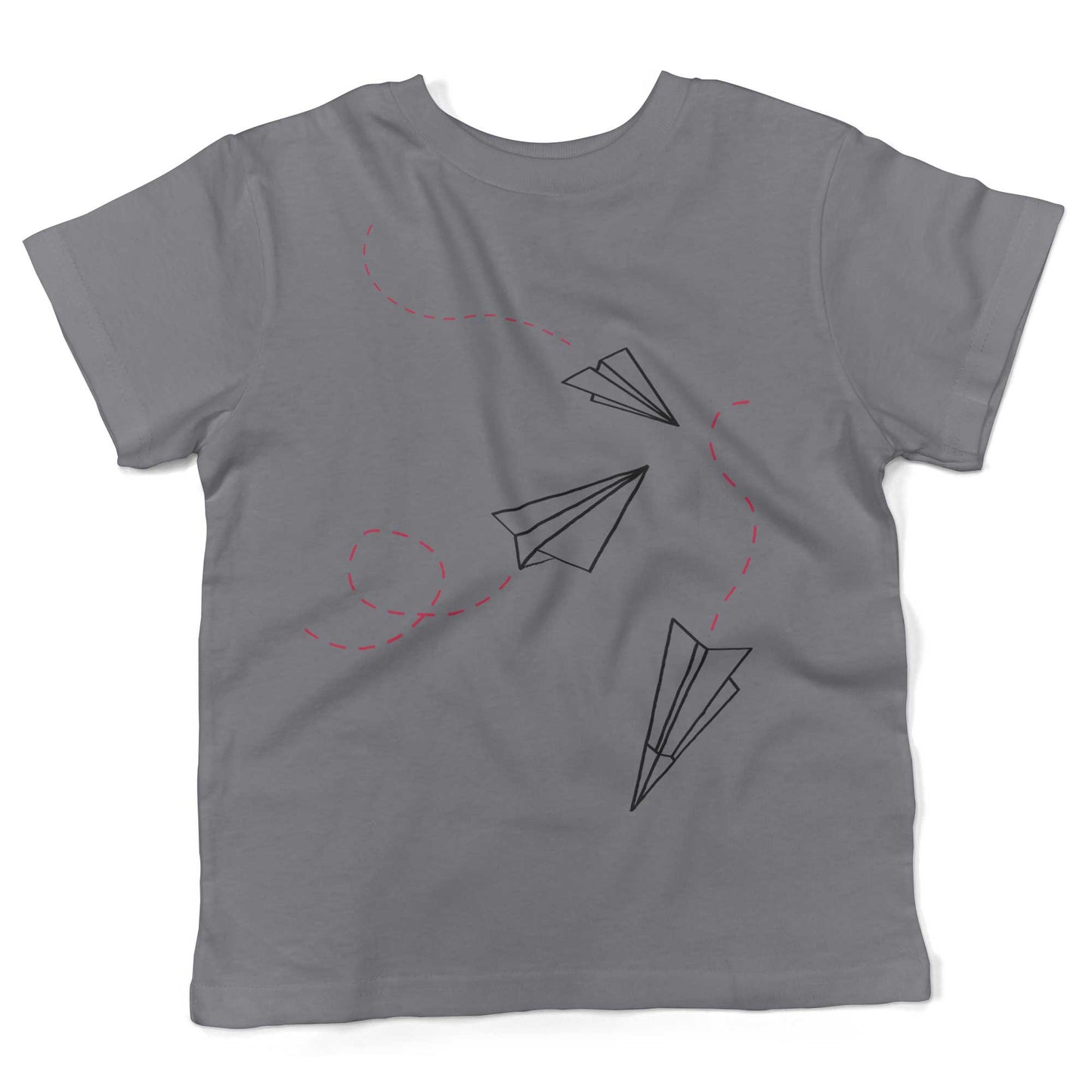 Paper Airplanes Toddler Shirt-Slate-2T