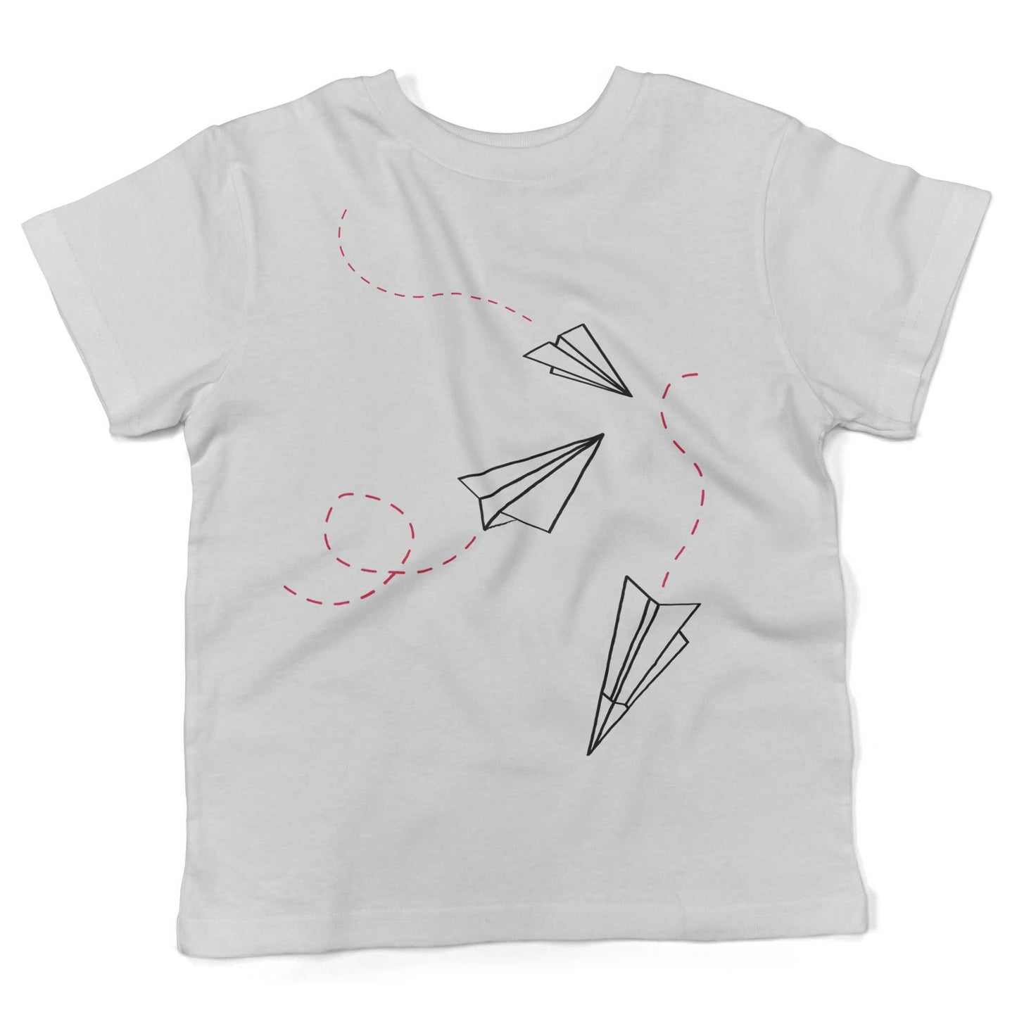 Paper Airplanes Toddler Shirt-White-2T