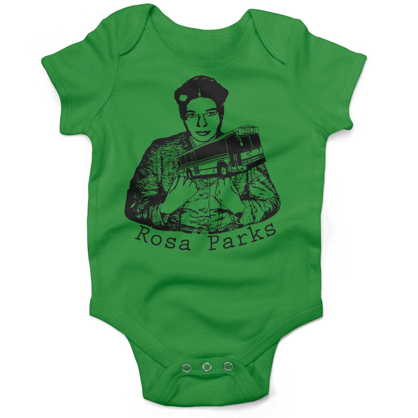 Rosa Parks Infant Bodysuit or Raglan Baby Tee-Grass Green-3-6 months