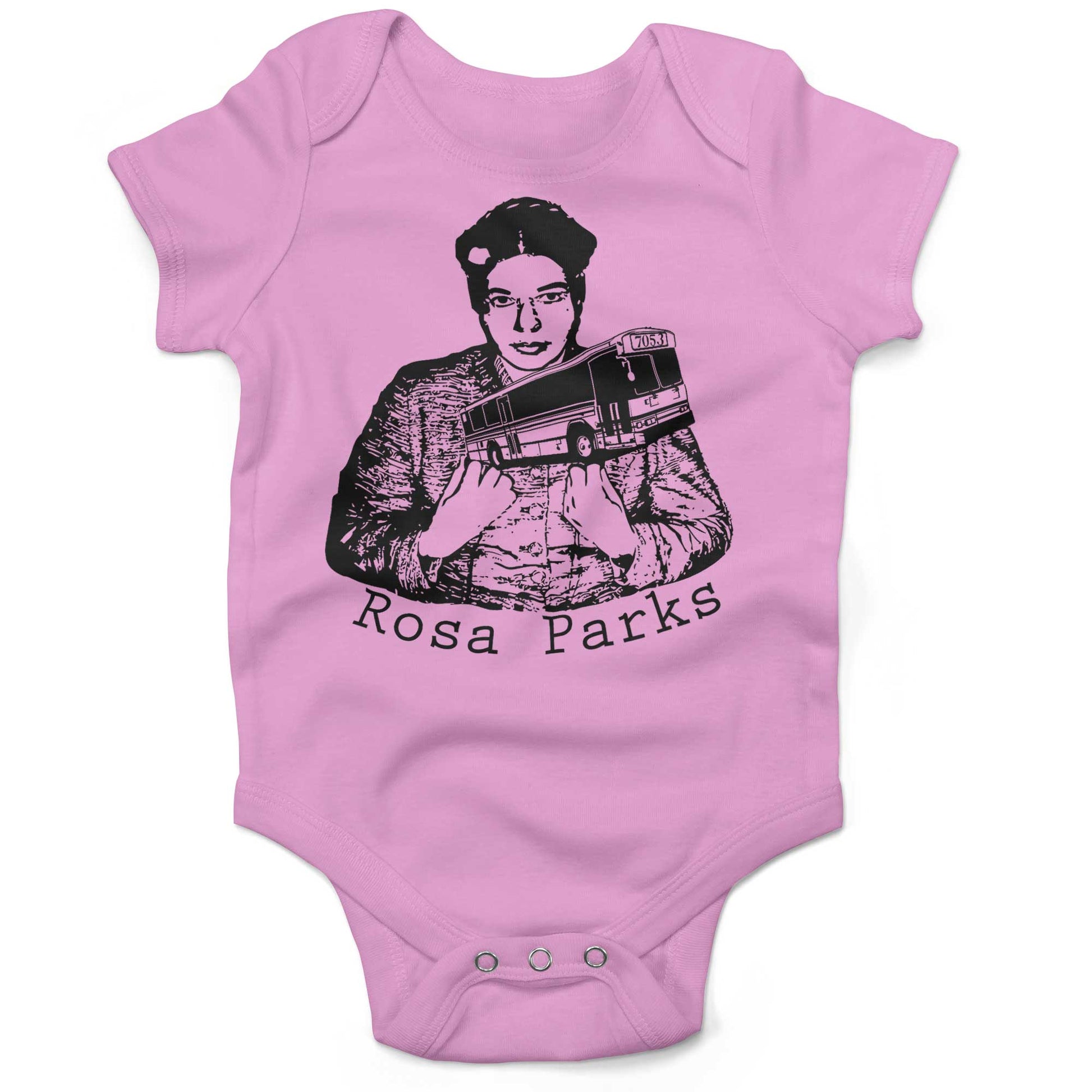 Rosa Parks Infant Bodysuit or Raglan Baby Tee-Organic Pink-3-6 months