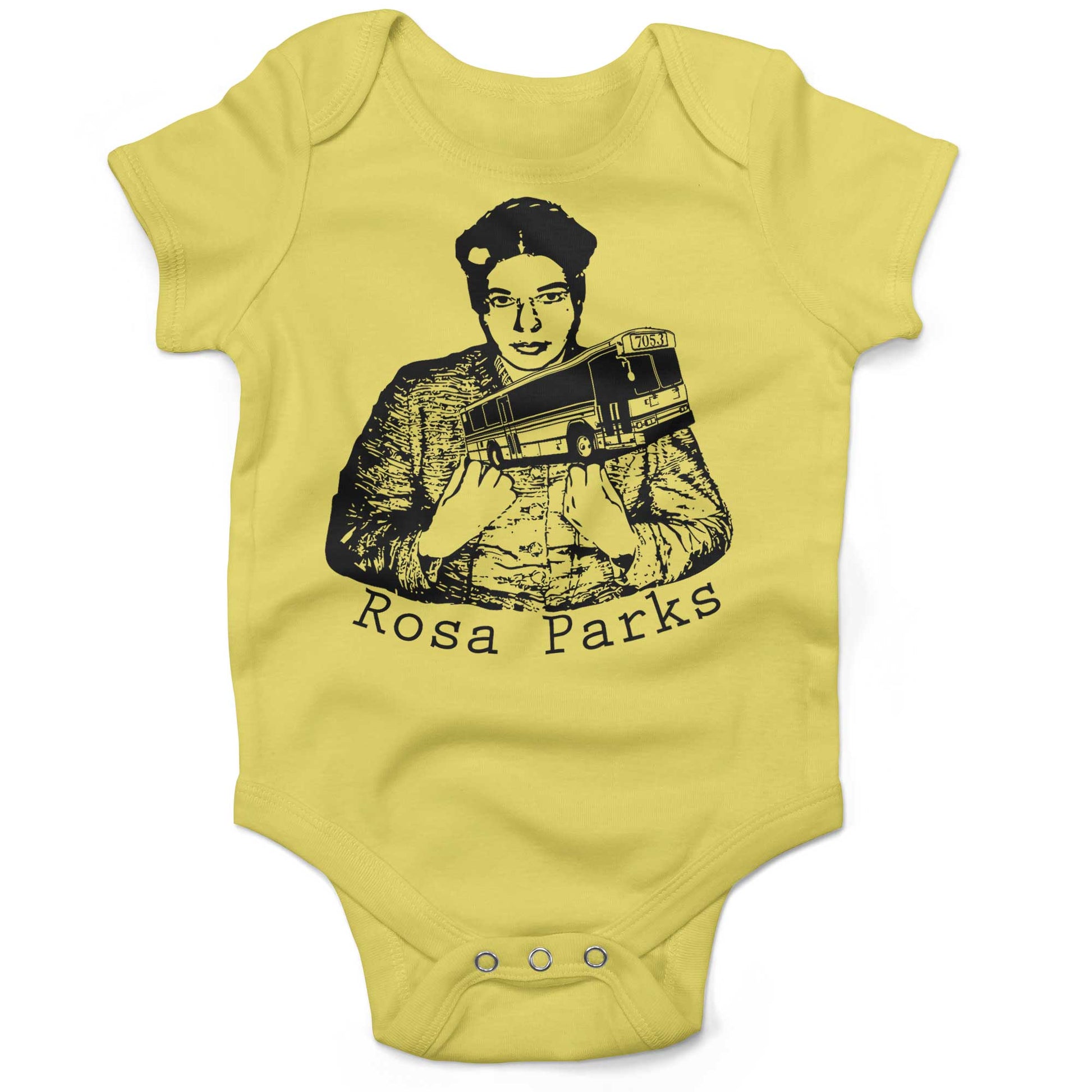 Rosa Parks Infant Bodysuit or Raglan Baby Tee-Yellow-3-6 months
