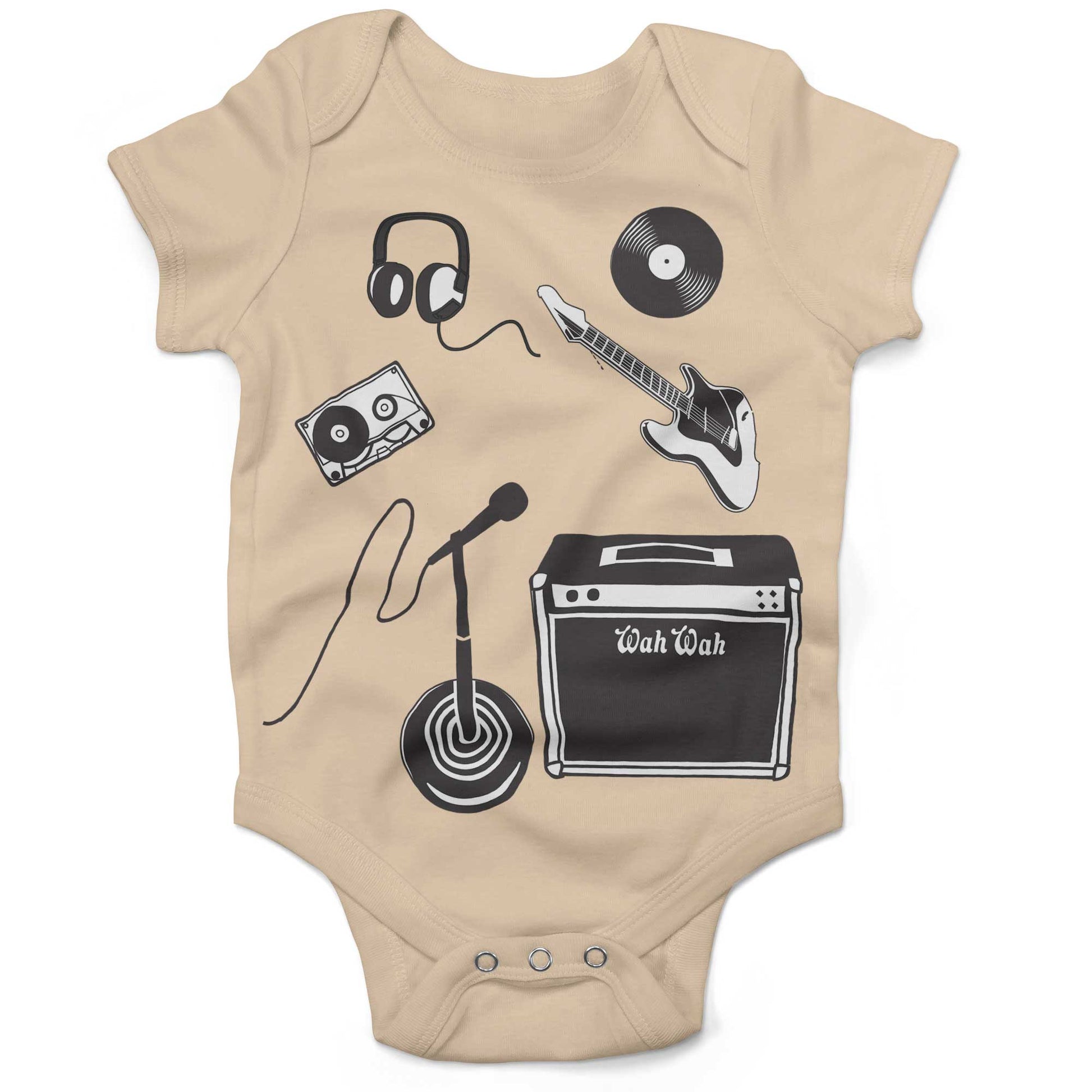 With The Band Infant Bodysuit or Raglan Baby Tee-Organic Natural-3-6 months