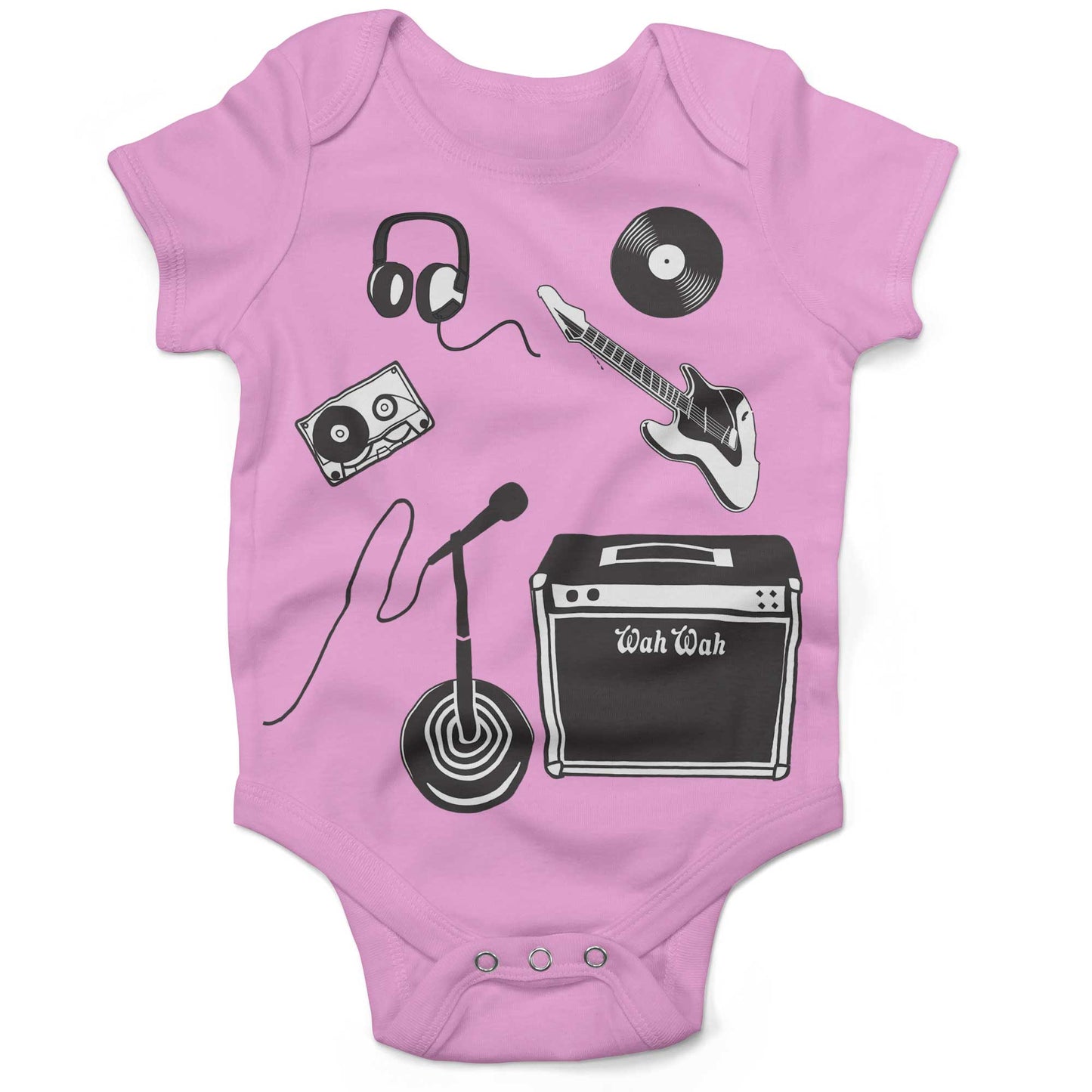 With The Band Infant Bodysuit or Raglan Baby Tee-Organic Pink-3-6 months