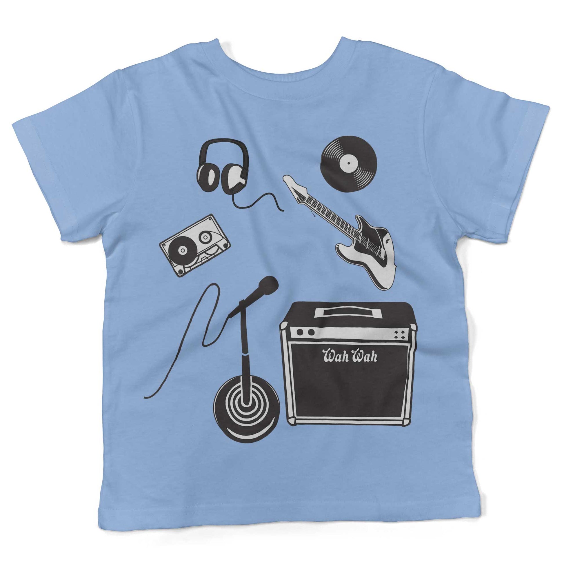 With The Band Toddler Shirt-Organic Baby Blue-2T