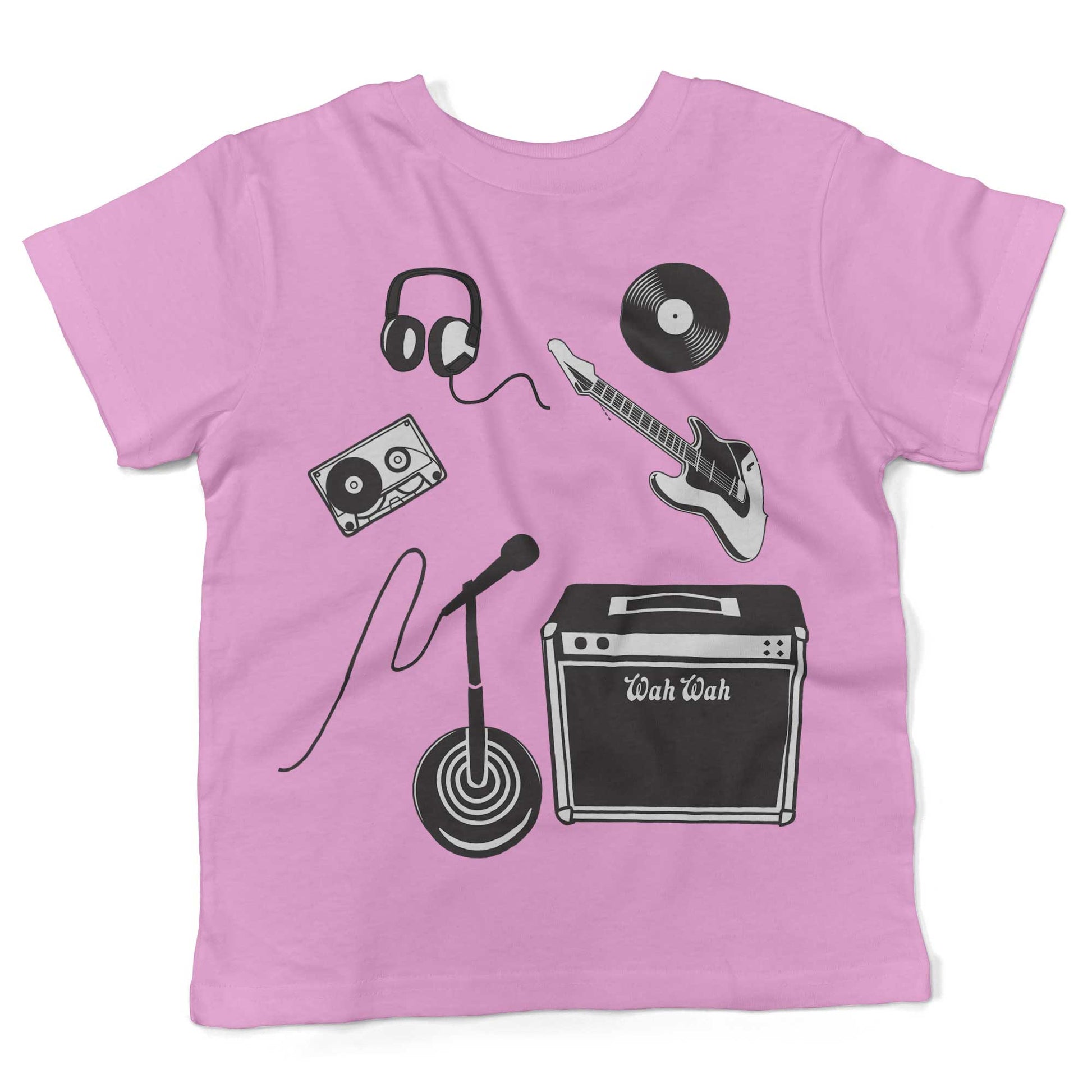 With The Band Toddler Shirt-Organic Pink-2T