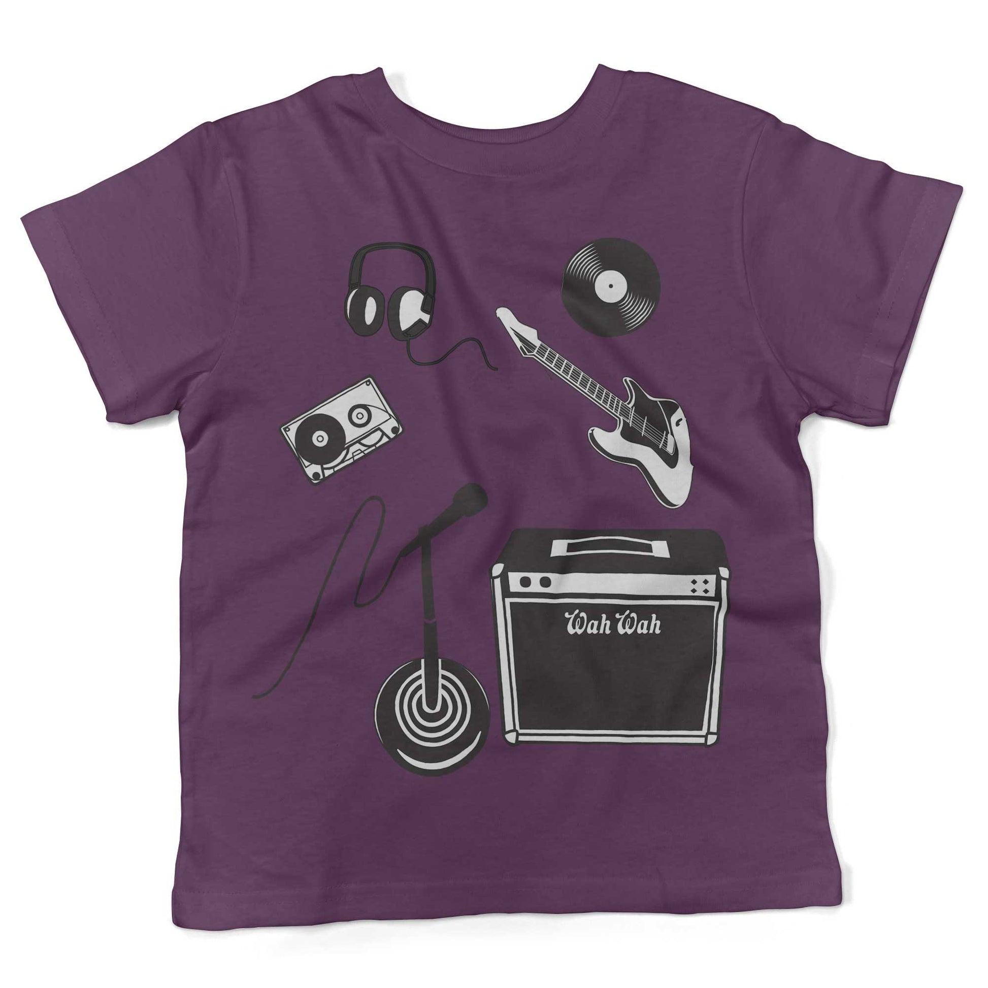 With The Band Toddler Shirt-Organic Purple-2T