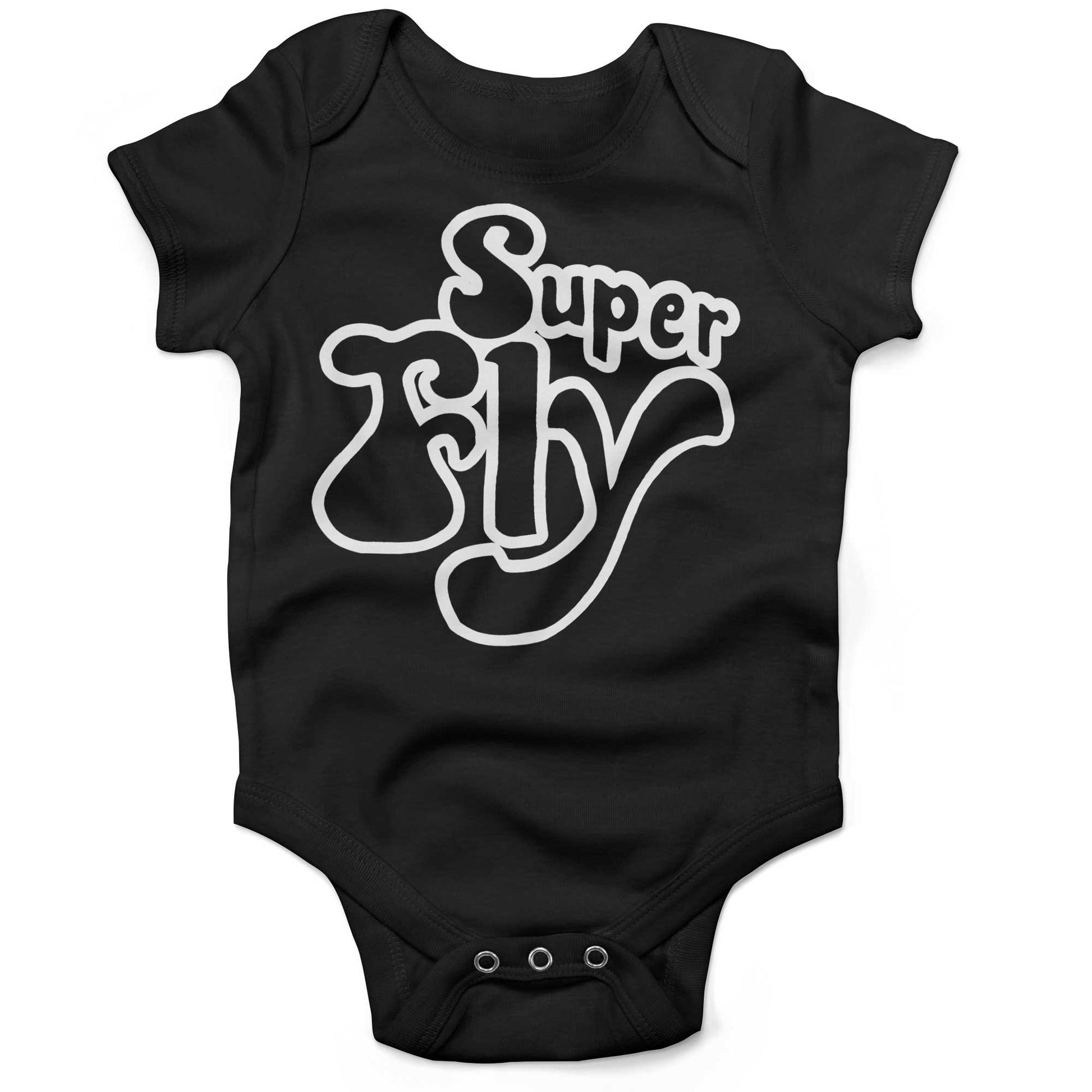 Superfly Infant Bodysuit or Raglan Baby Tee-Organic Black-3-6 months