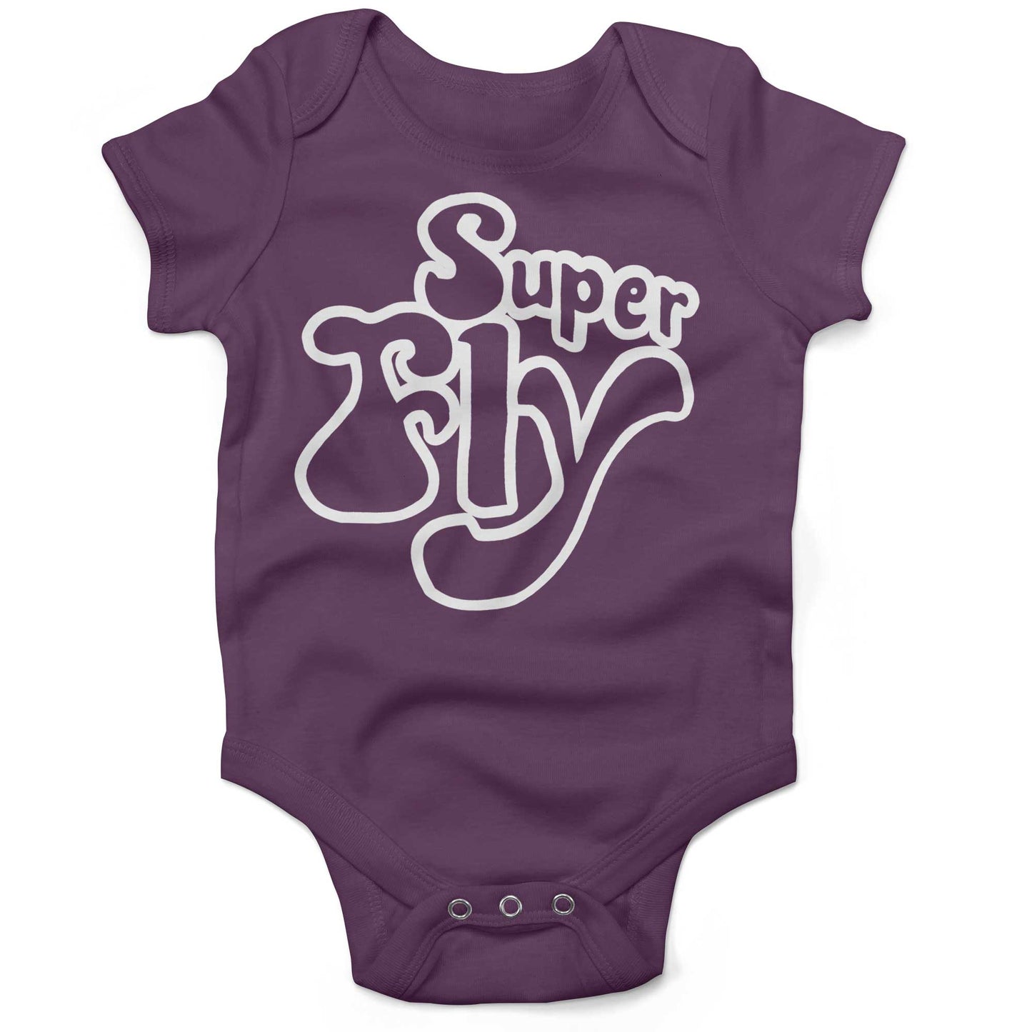 Superfly Infant Bodysuit or Raglan Baby Tee-Organic Purple-3-6 months