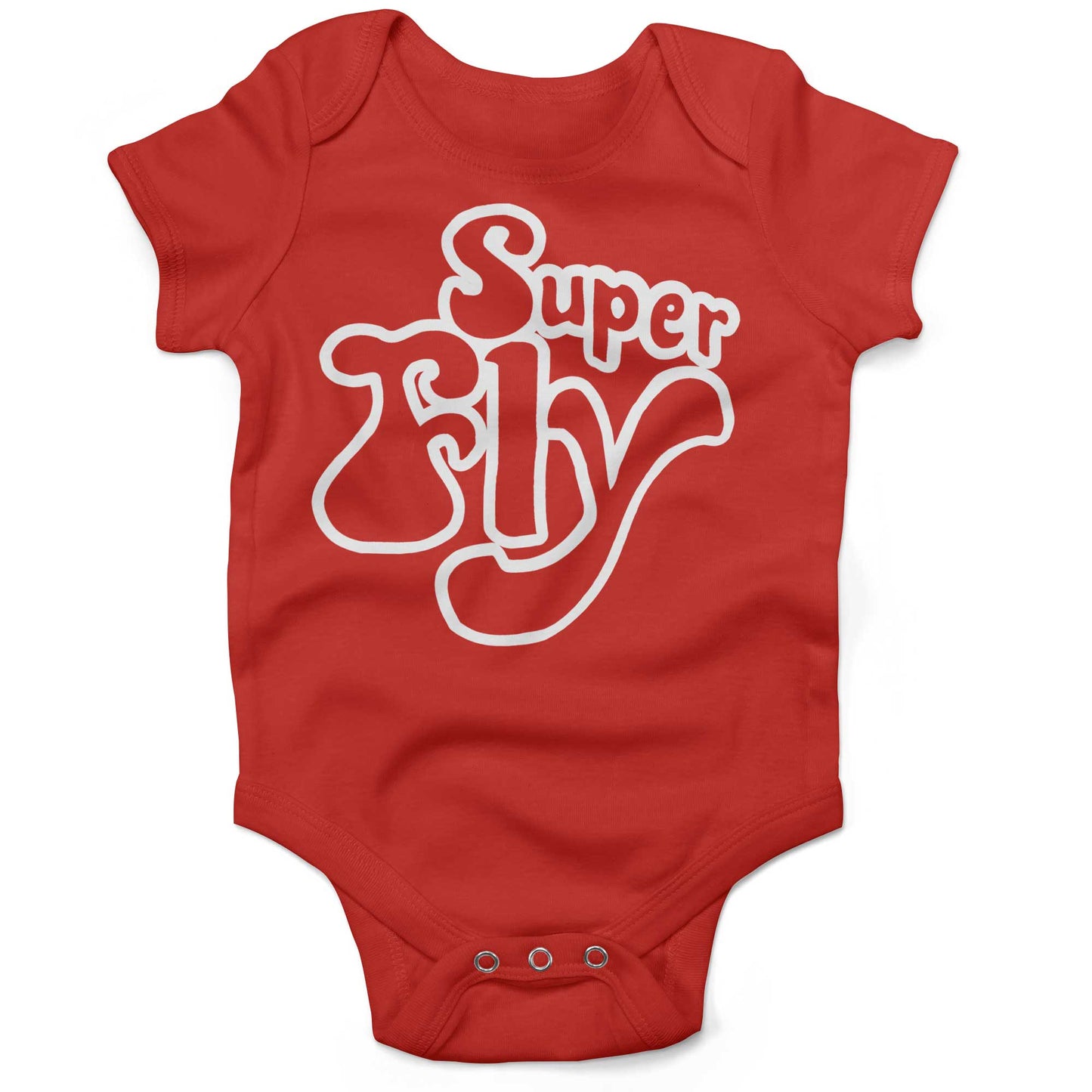 Superfly Infant Bodysuit or Raglan Baby Tee-Organic Red-3-6 months