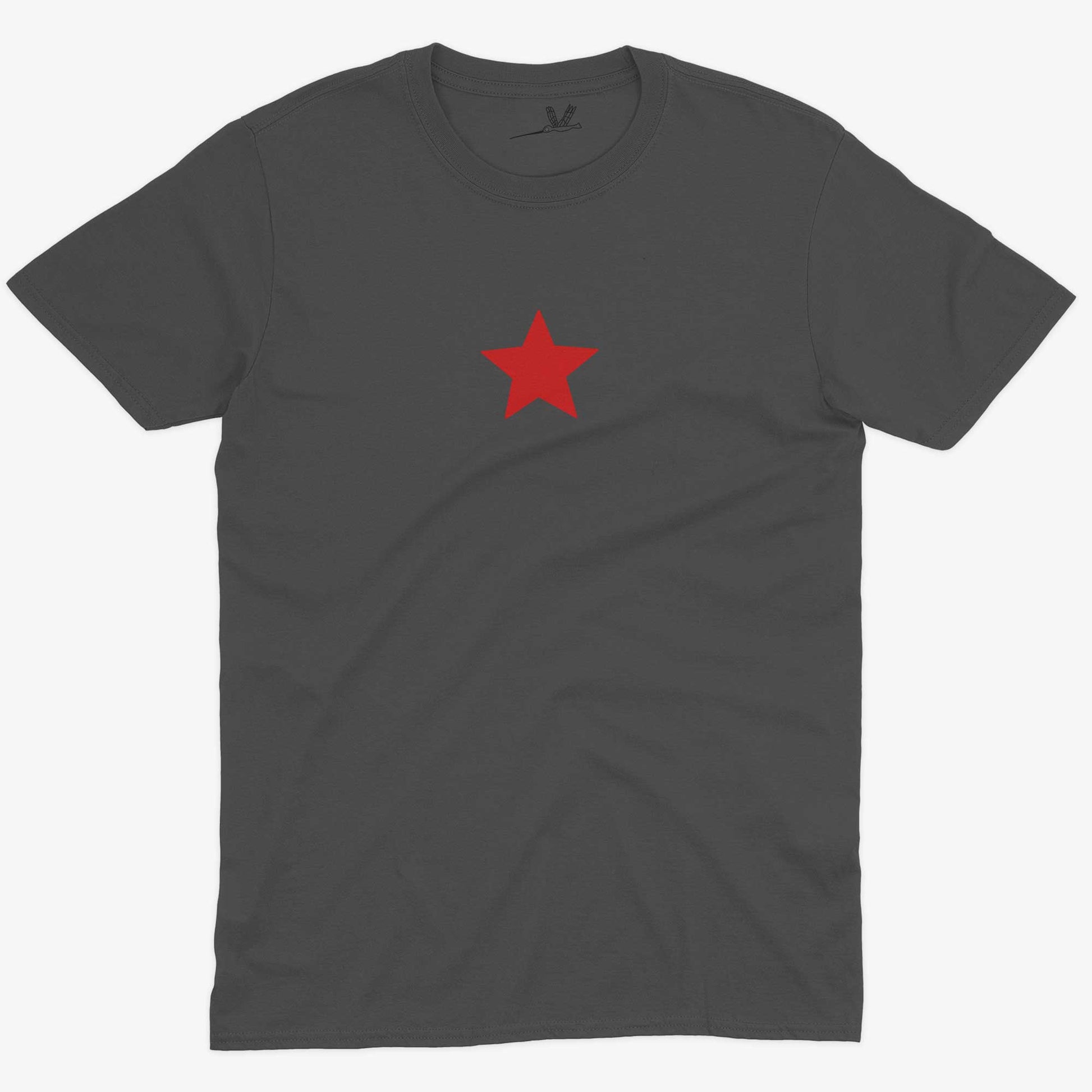 Five-Point Red Star Unisex Or Women's Cotton T-shirt-Asphalt-Unisex