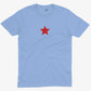 Five-Point Red Star Unisex Or Women's Cotton T-shirt-Baby Blue-Unisex