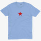 Five-Point Red Star Unisex Or Women's Cotton T-shirt-Baby Blue-Unisex