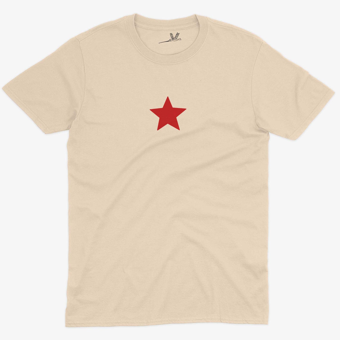 Five-Point Red Star Unisex Or Women's Cotton T-shirt-Organic Natural-Unisex