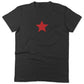 Five-Point Red Star Unisex Or Women's Cotton T-shirt-Black-Women