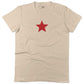 Five-Point Red Star Unisex Or Women's Cotton T-shirt-Organic Natural-Women