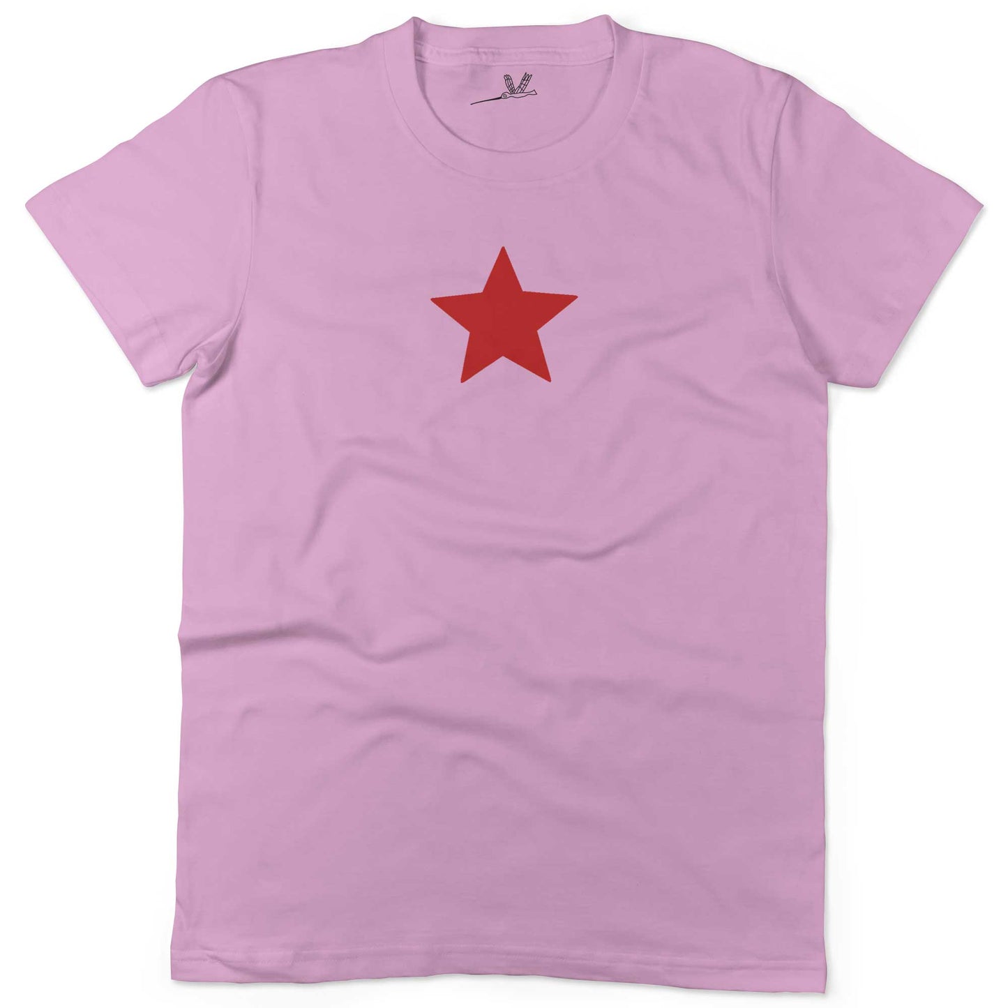 Five-Point Red Star Unisex Or Women's Cotton T-shirt-