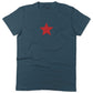 Five-Point Red Star Unisex Or Women's Cotton T-shirt-