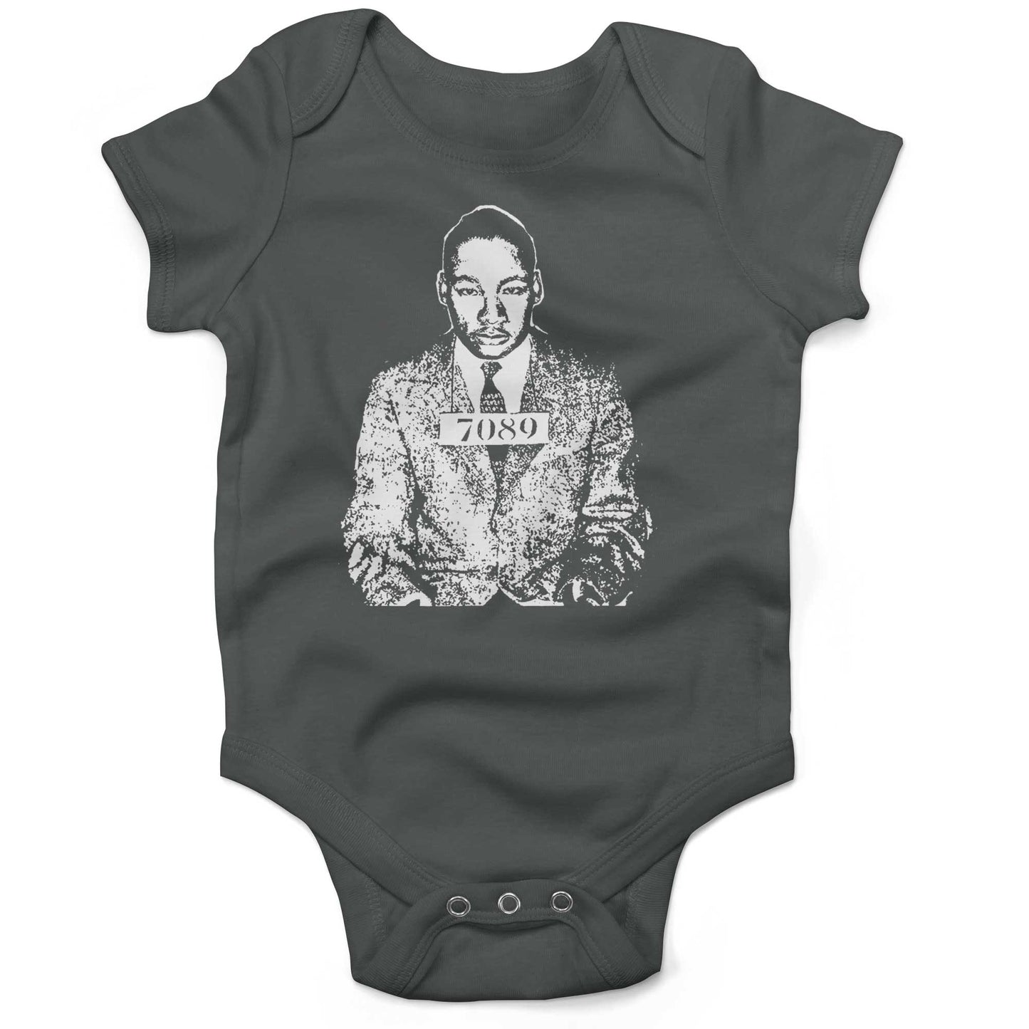 Martin Luther King Jr. Infant Bodysuit-Organic Asphalt-3-6 months