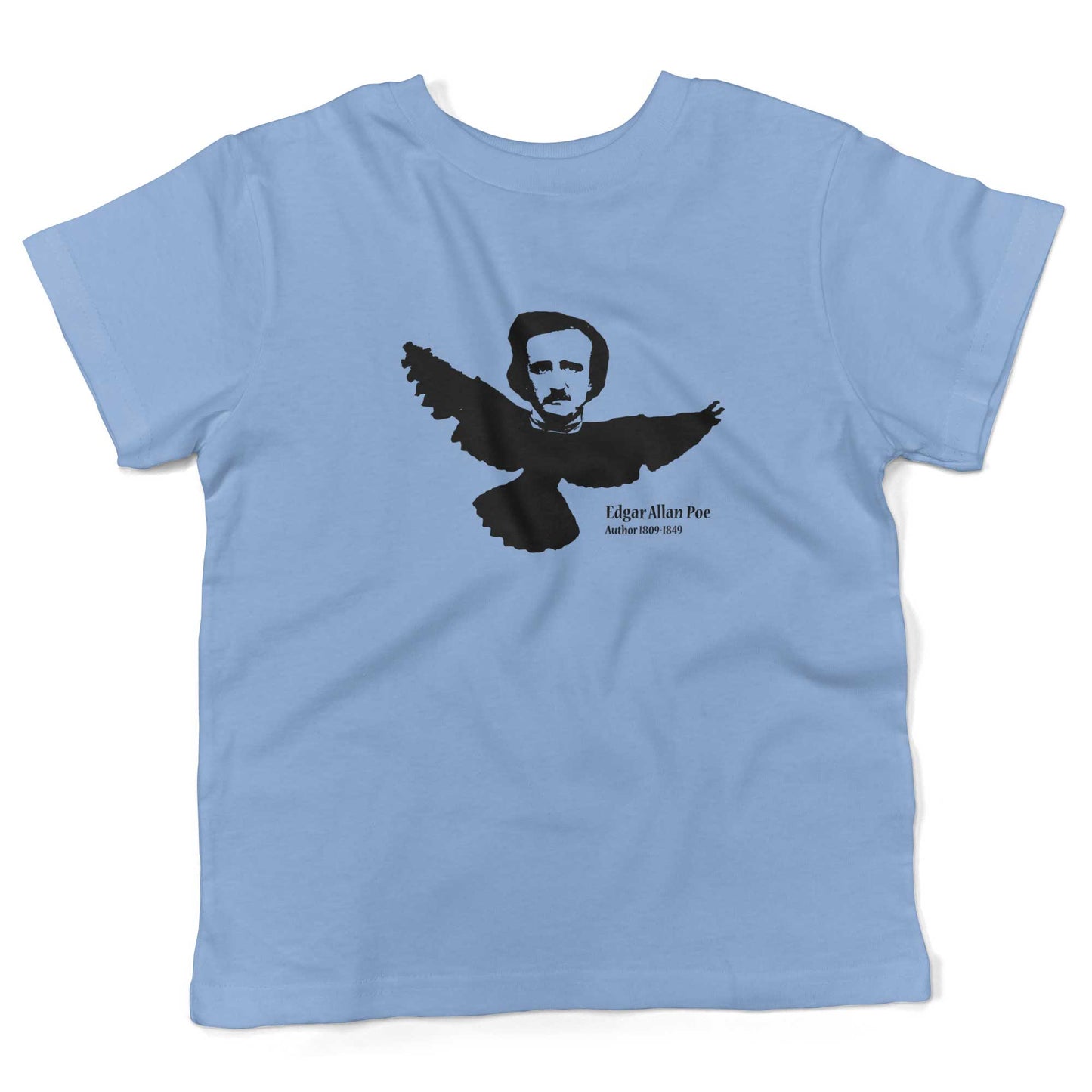Edgar Allan Poe Toddler Shirt-Organic Baby Blue-2T