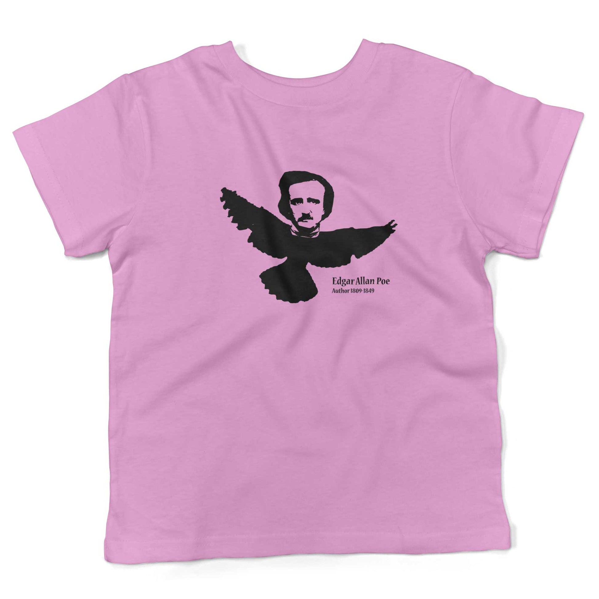 Edgar Allan Poe Toddler Shirt-Organic Pink-2T