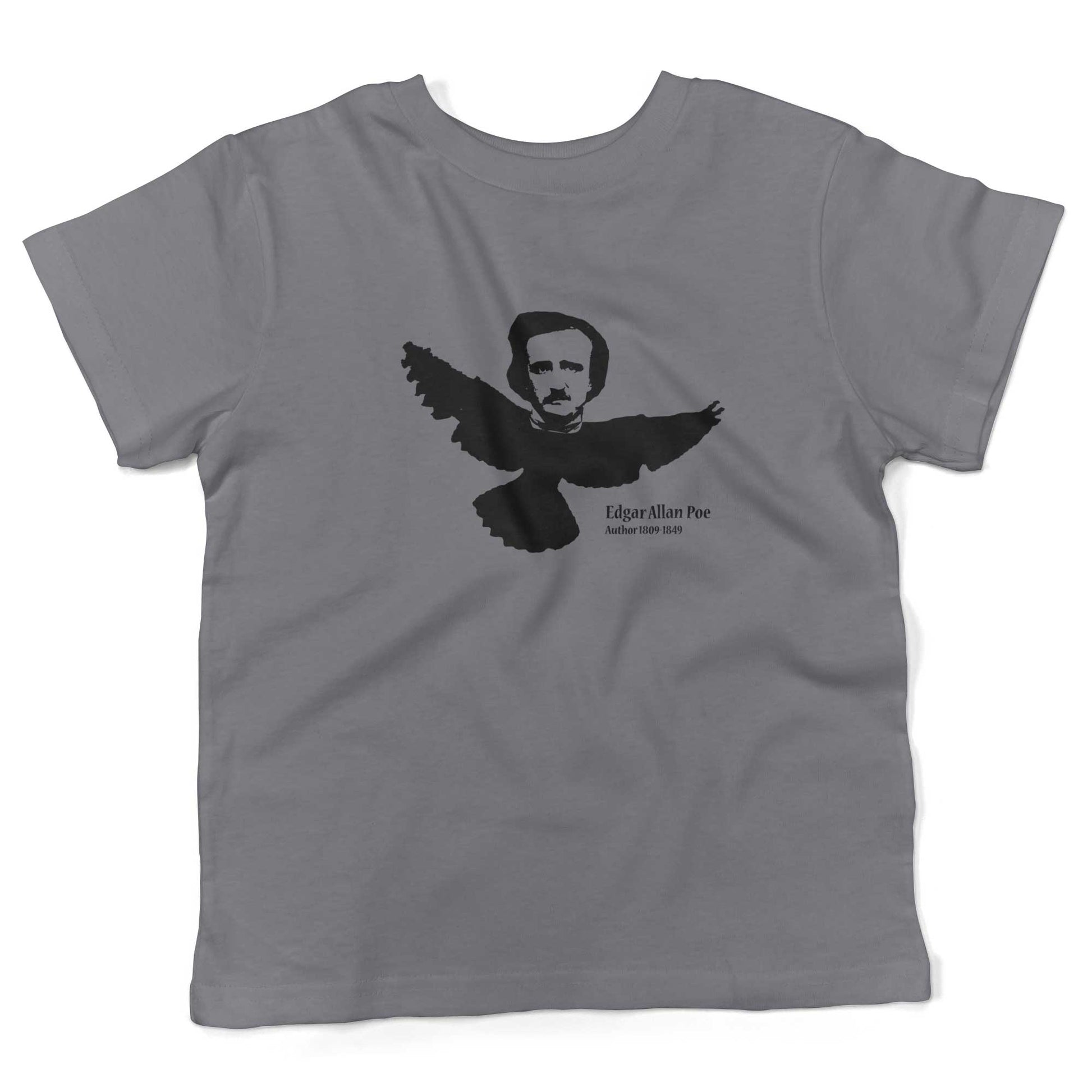 Edgar Allan Poe Toddler Shirt-Slate-2T