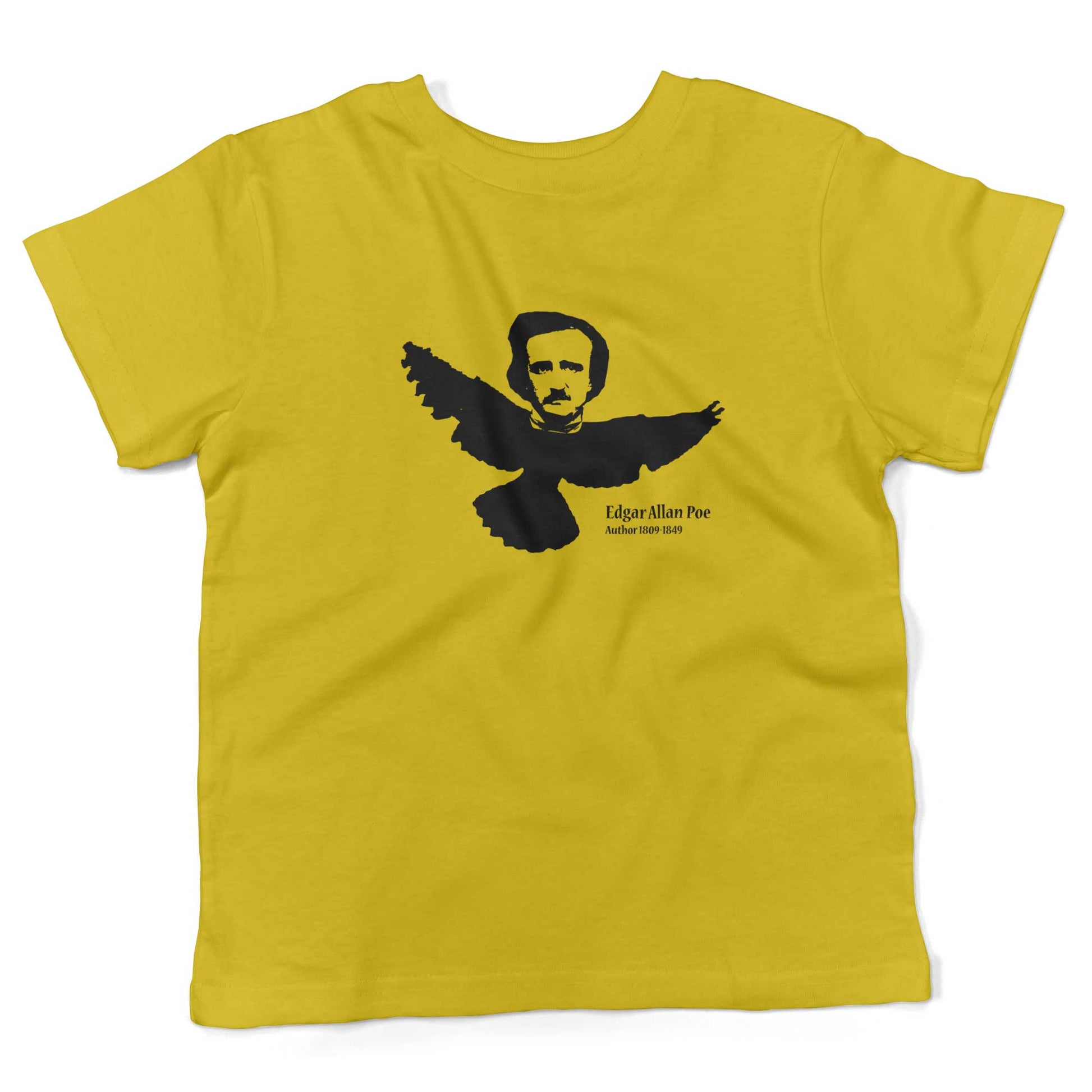 Edgar Allan Poe Toddler Shirt-Sunshine Yellow-2T