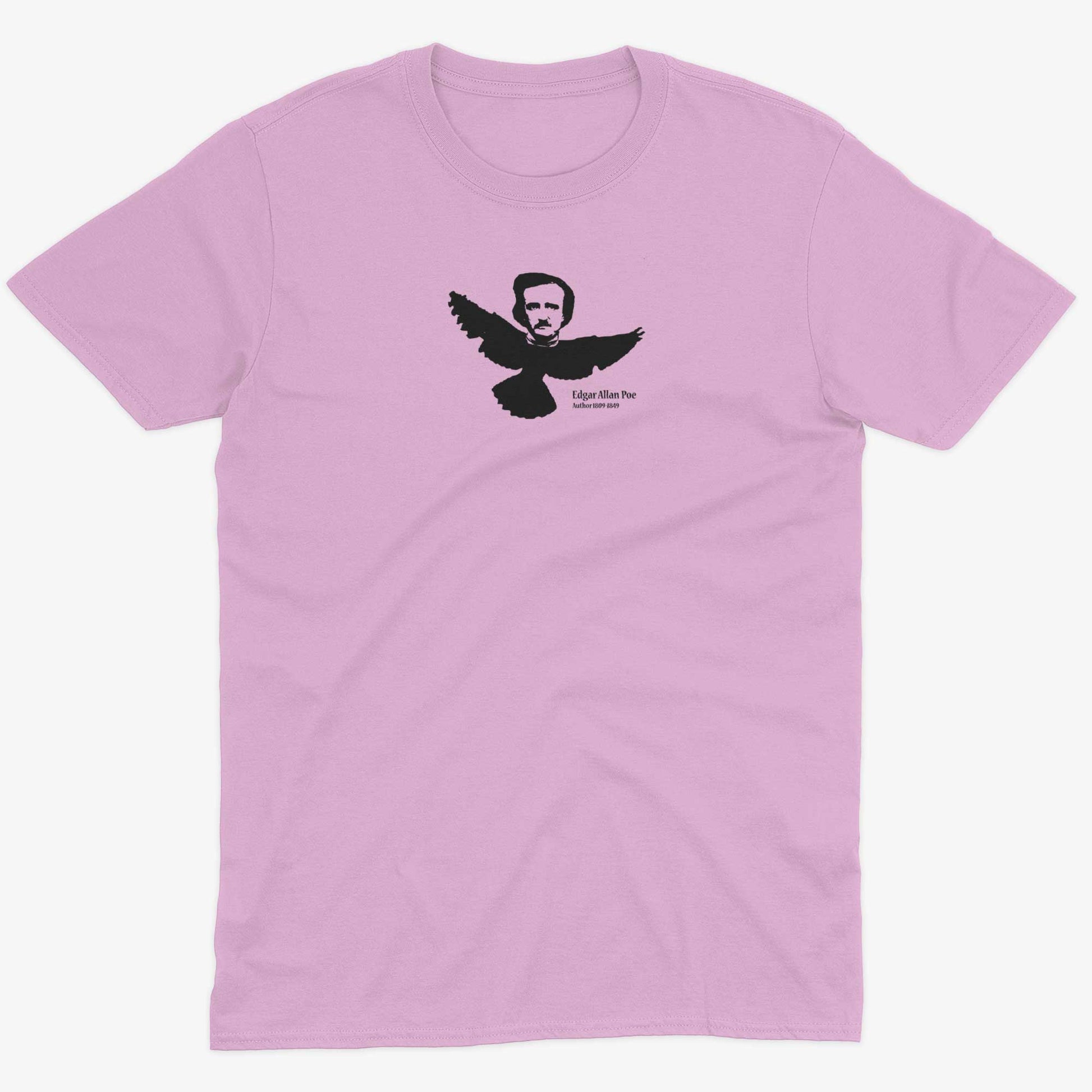Edgar Allan Poe Unisex Or Women's Cotton T-shirt-Pink-Unisex