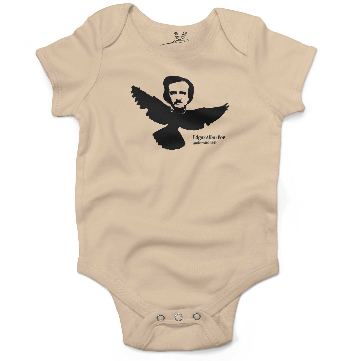 Natural Organic Edgar Allen Poe Baby Onesie