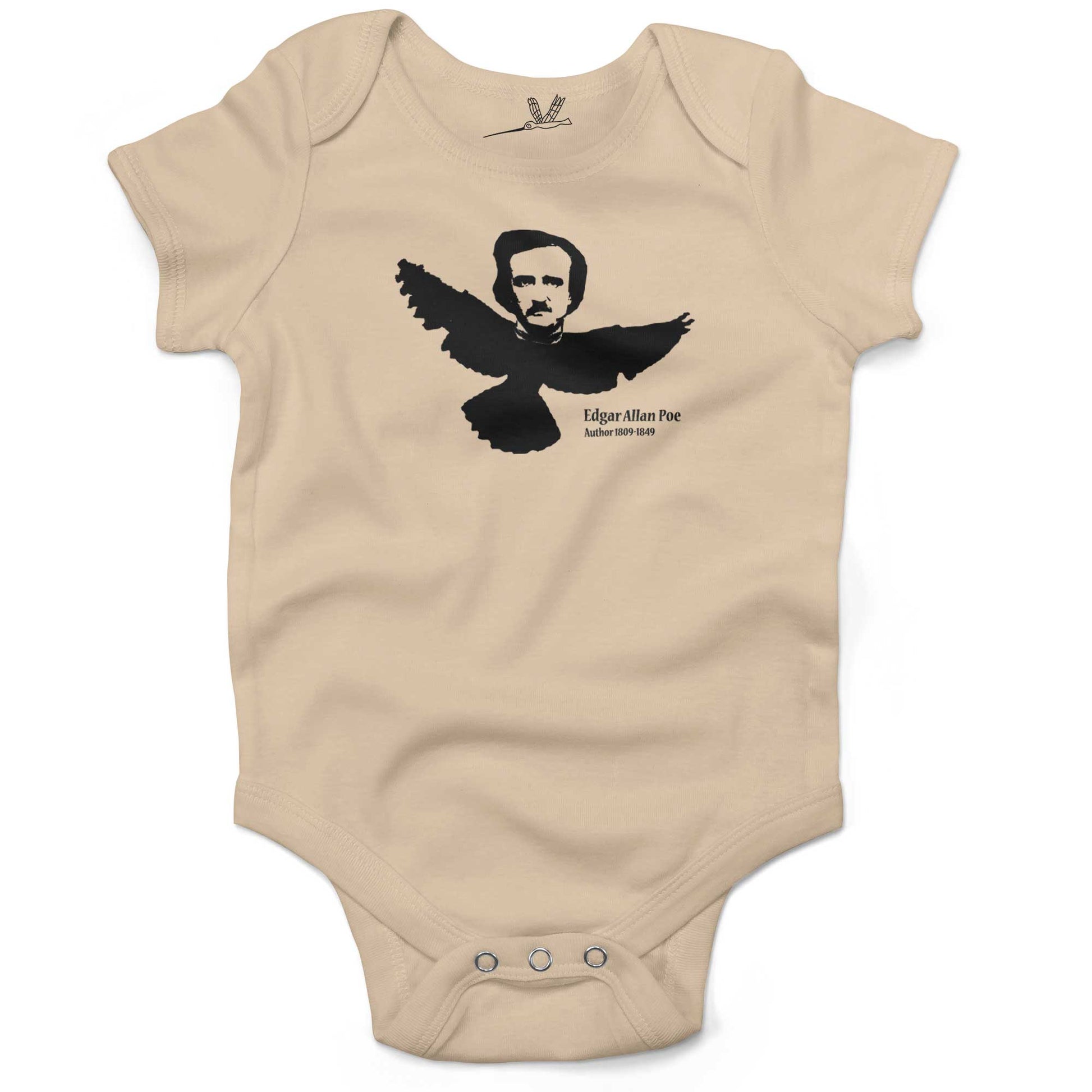 Natural Organic Edgar Allen Poe Baby Onesie