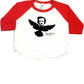 Red & White Poe Baby Raglan tee