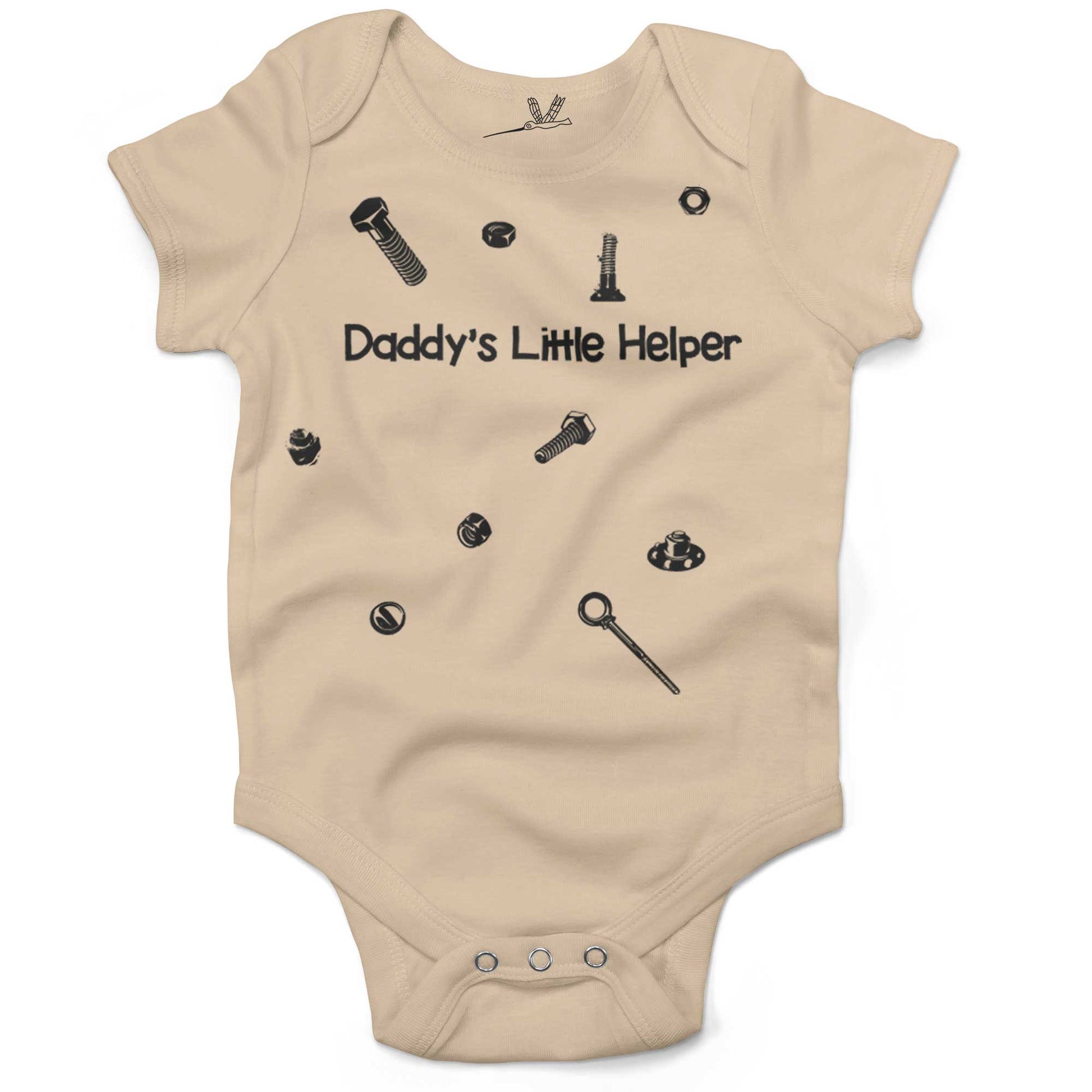 Daddy's Little Helper Infant Bodysuit or Raglan Baby Tee-Organic Natural-3-6 months