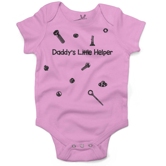 Daddy's Little Helper Infant Bodysuit or Raglan Baby Tee-Organic Pink-3-6 months