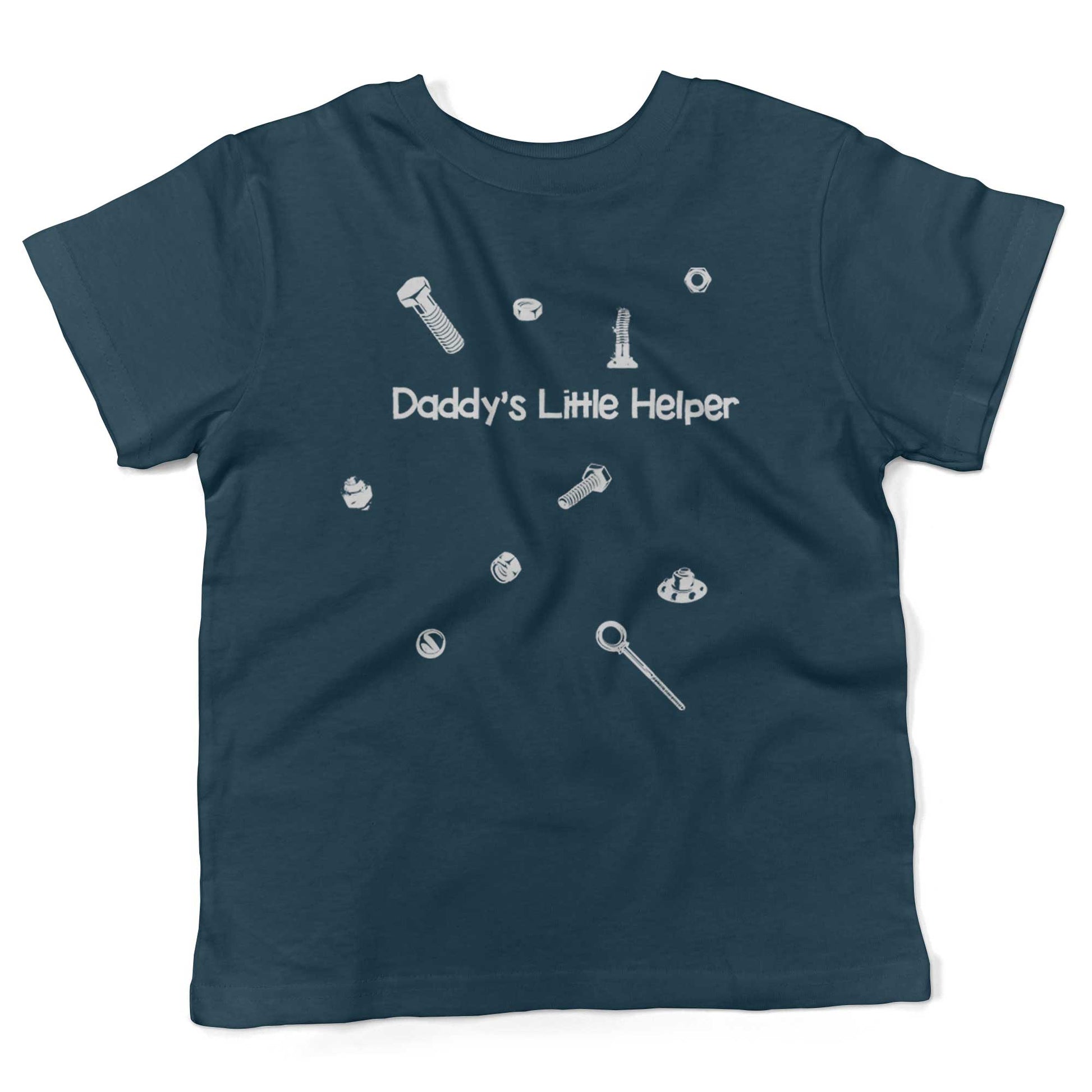 Daddy's Little Helper Toddler Shirt-Organic Pacific Blue-2T