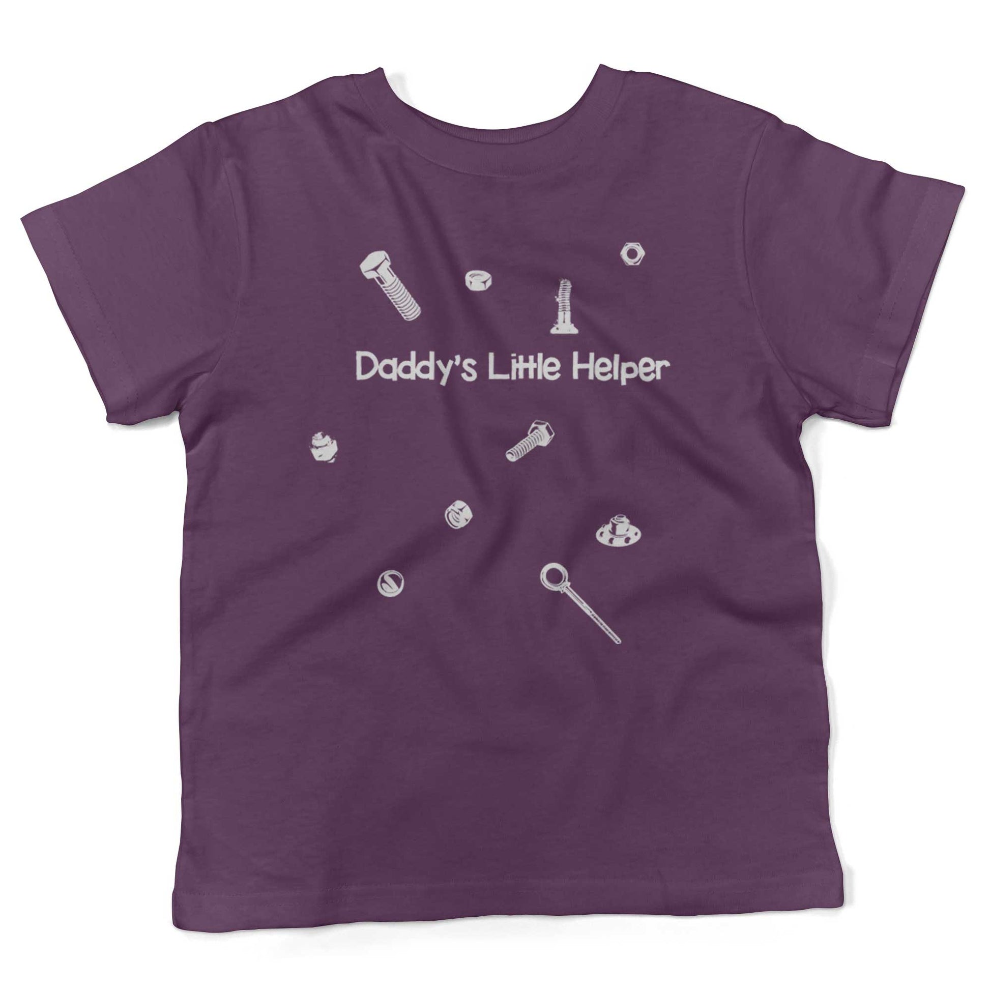 Daddy's Little Helper Toddler Shirt-Organic Purple-2T