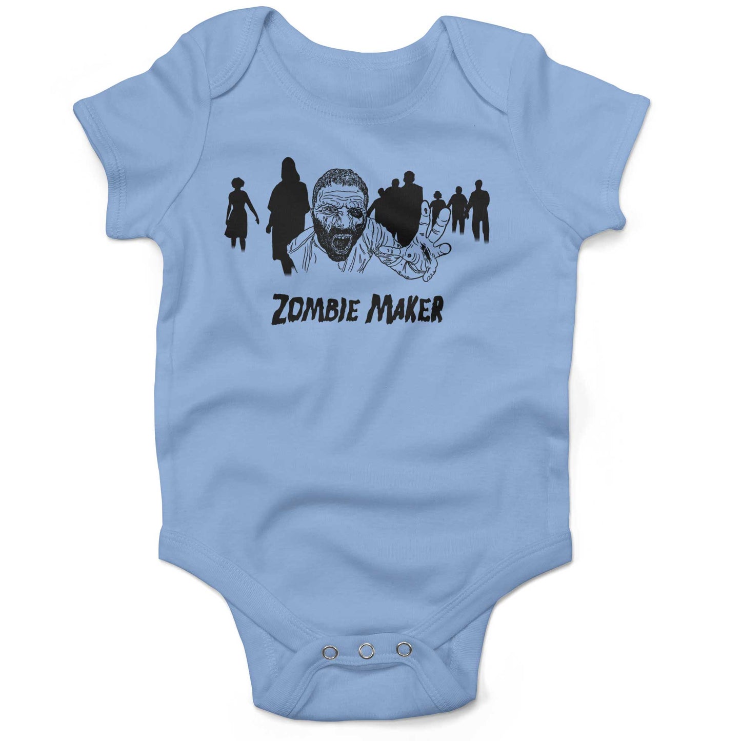 Zombie Maker Infant Bodysuit or Raglan Baby Tee-Organic Baby Blue-3-6 months