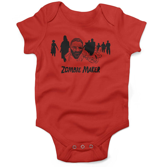 Zombie Maker Infant Bodysuit or Raglan Baby Tee-Organic Red-3-6 months