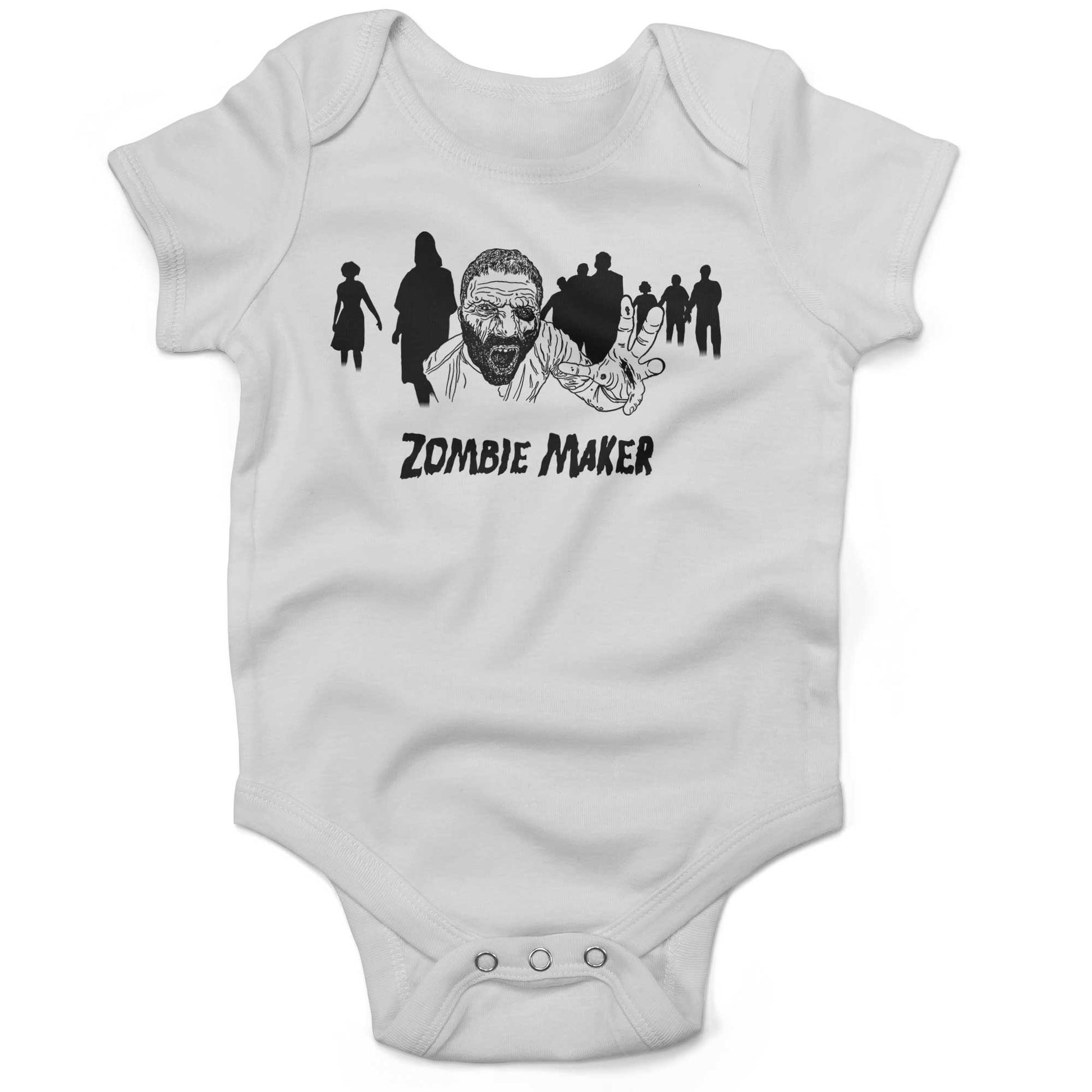 Zombie Maker Infant Bodysuit or Raglan Baby Tee-White-3-6 months