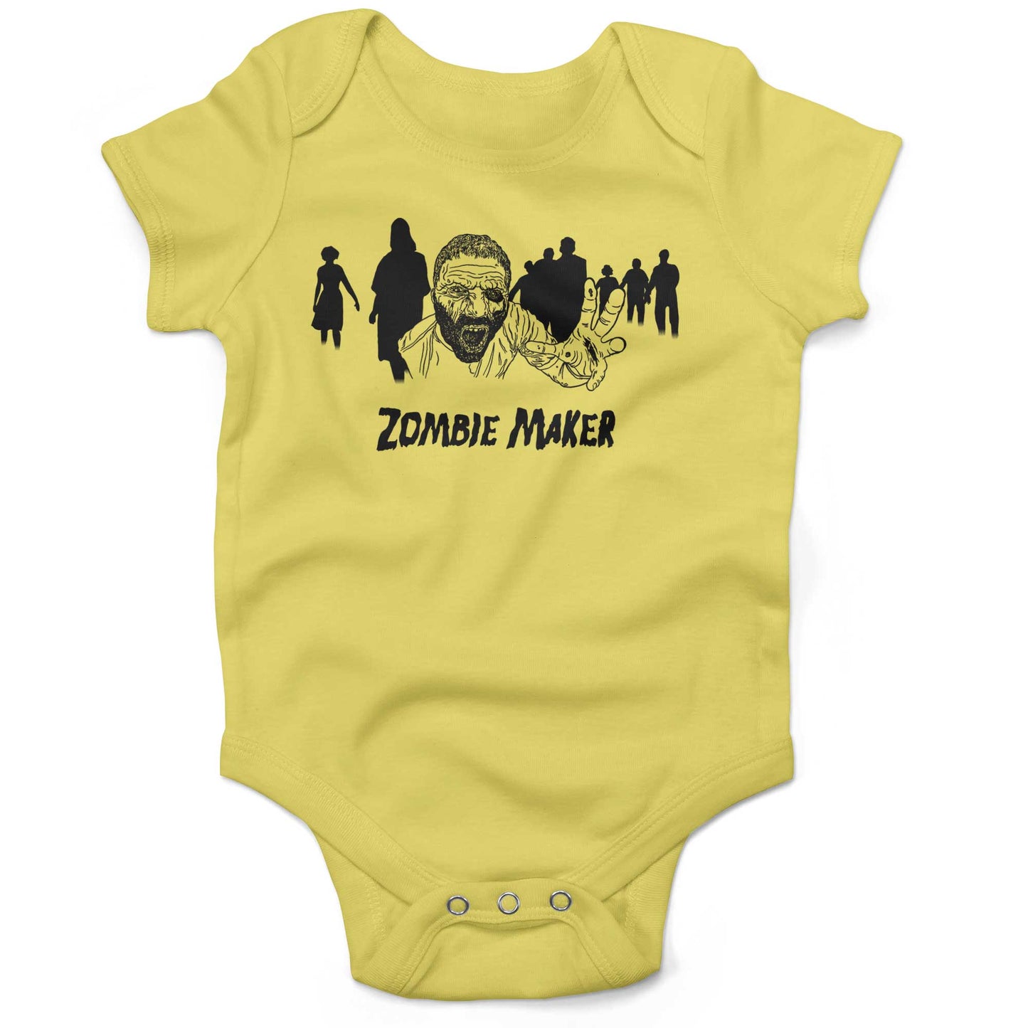 Zombie Maker Infant Bodysuit or Raglan Baby Tee-Yellow-3-6 months