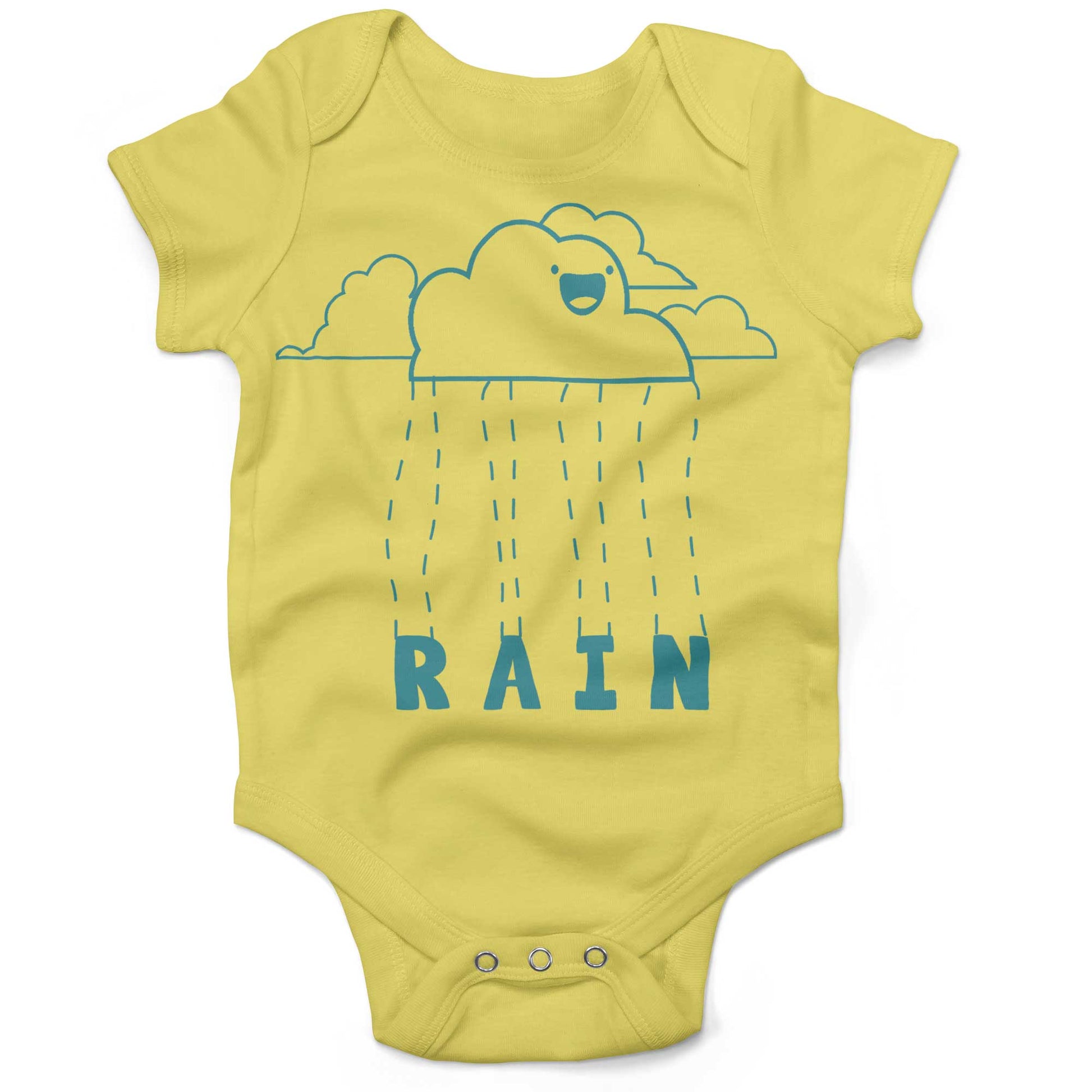Happy When It Rains Infant Bodysuit or Raglan Baby Tee-Yellow-3-6 months