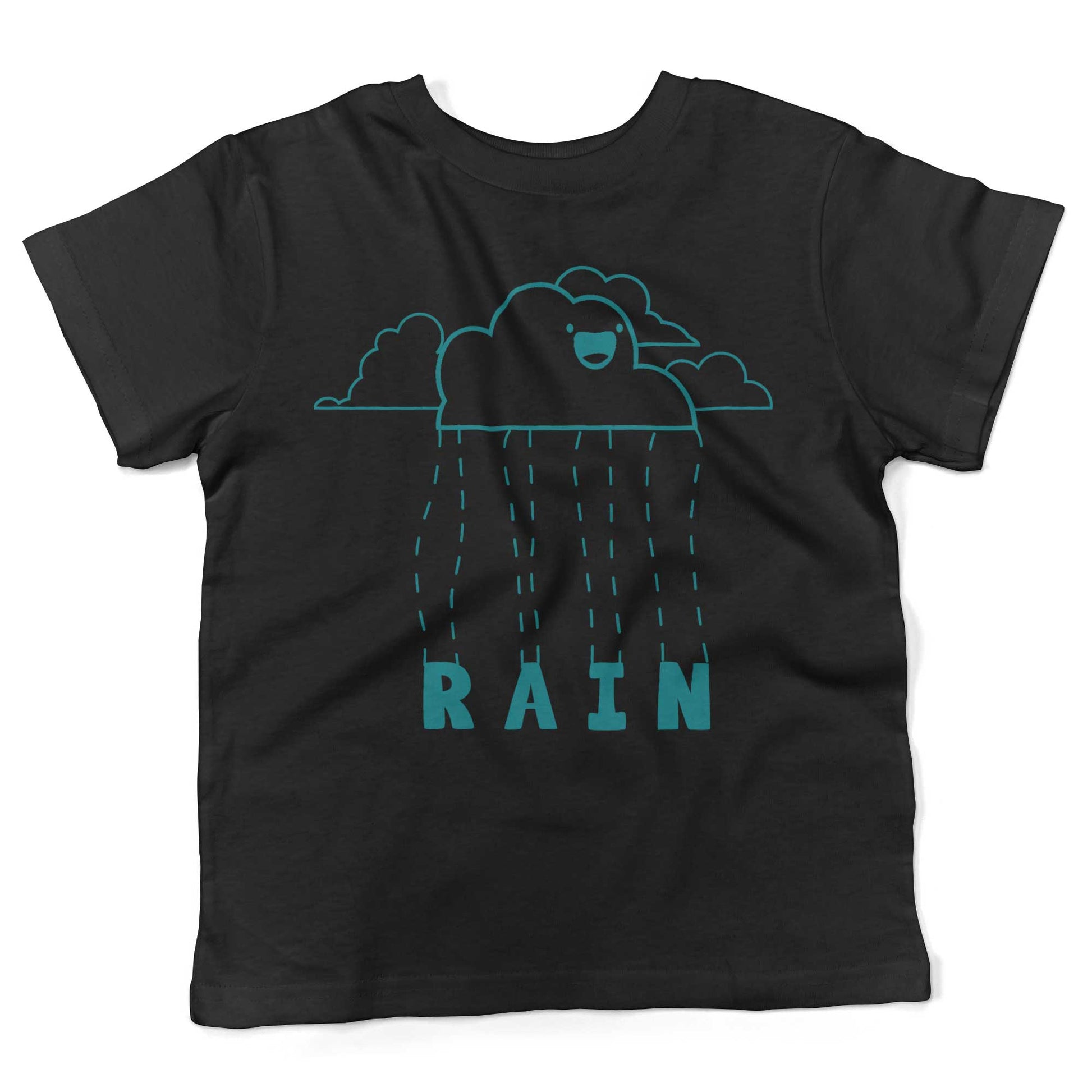 Happy When It Rains Toddler Shirt-Organic Black-2T
