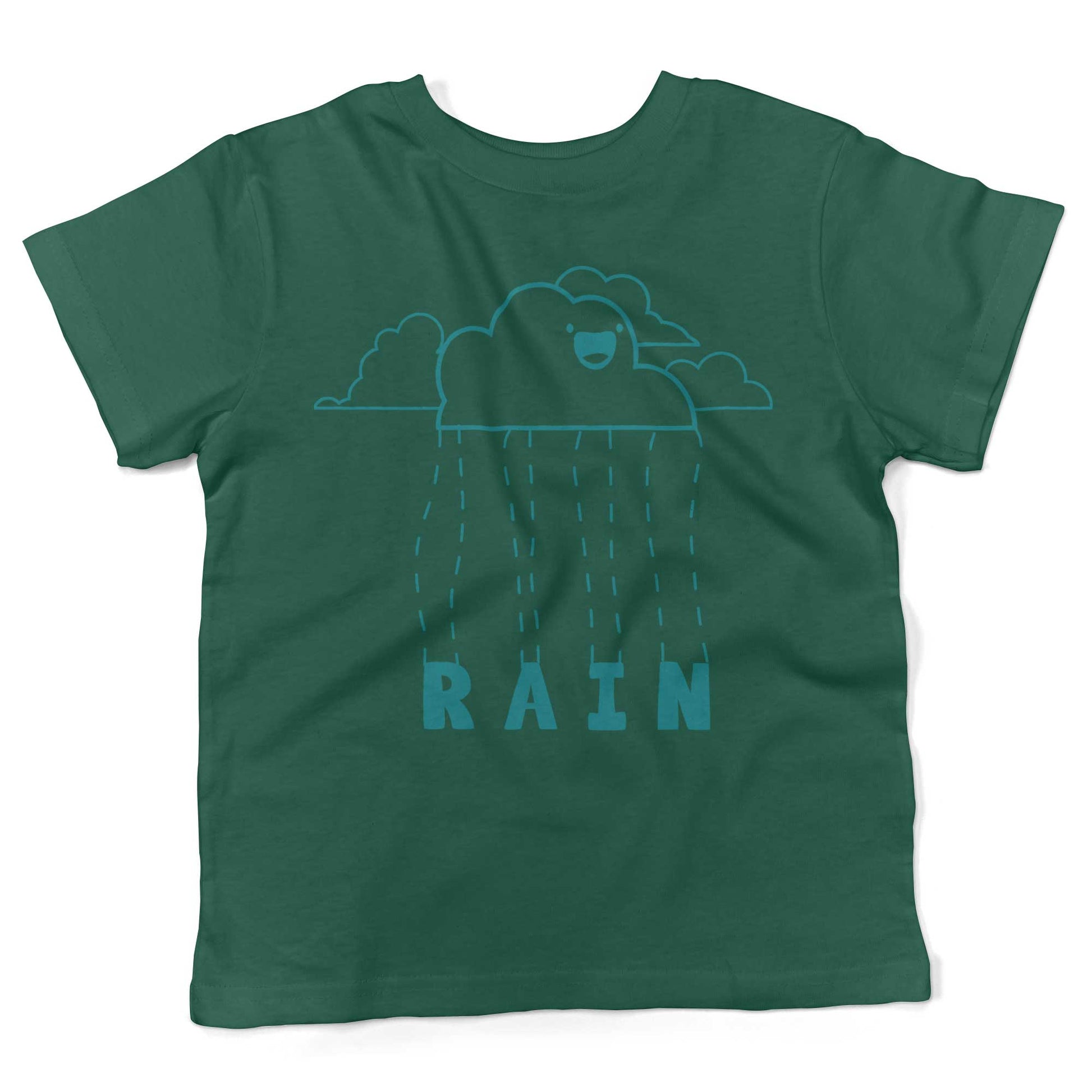 Happy When It Rains Toddler Shirt-Kelly Green-2T